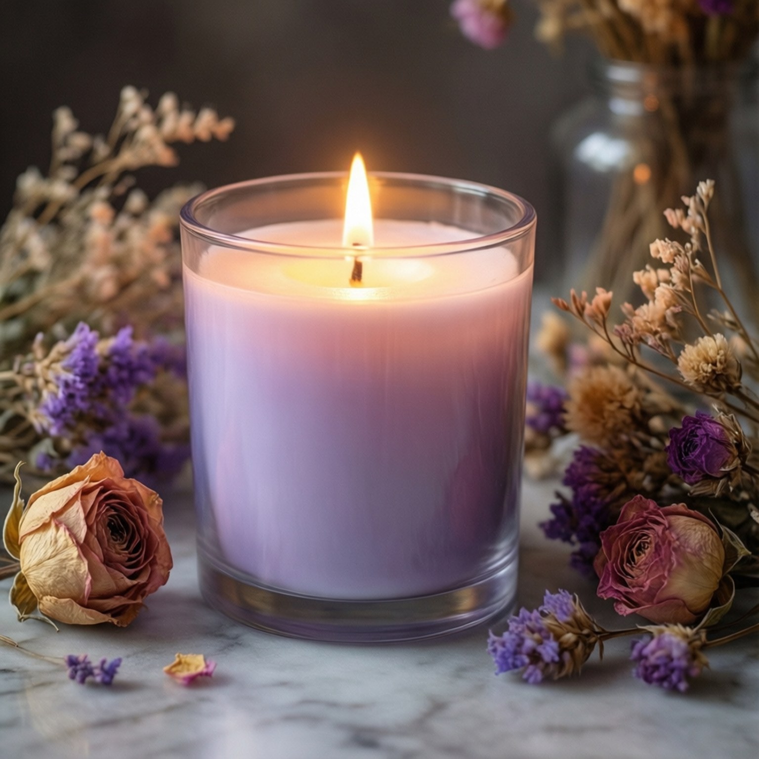 Laventel Kers Muurpapier