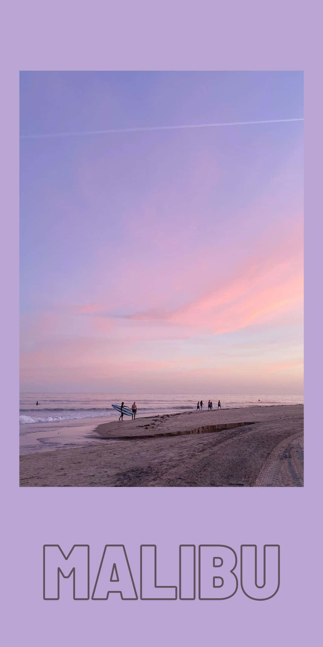 Laventelstrandfoto Pixel 3 Malibu Agtergrond Muurpapier