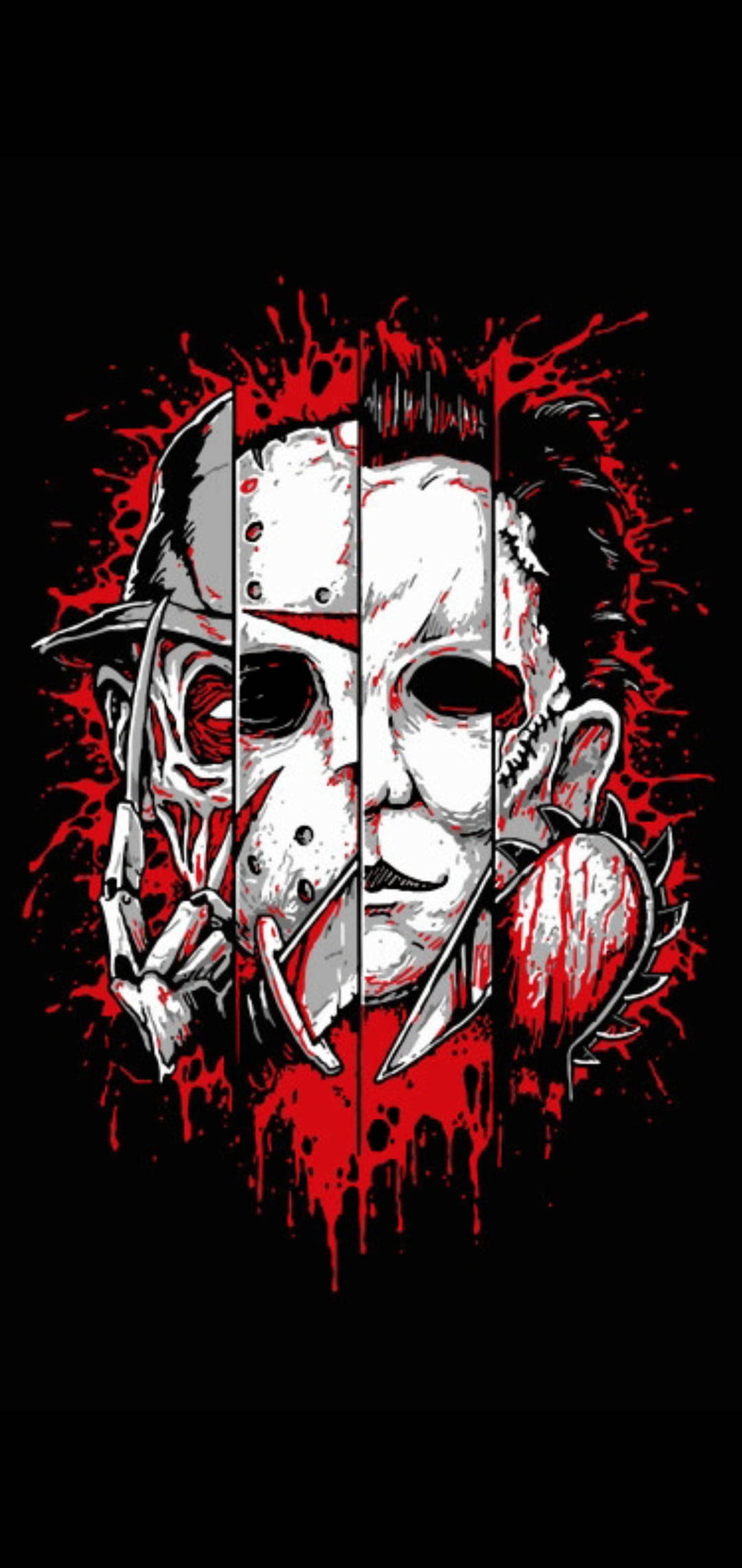 Leatherface Michael Jason Freddy Muurpapier