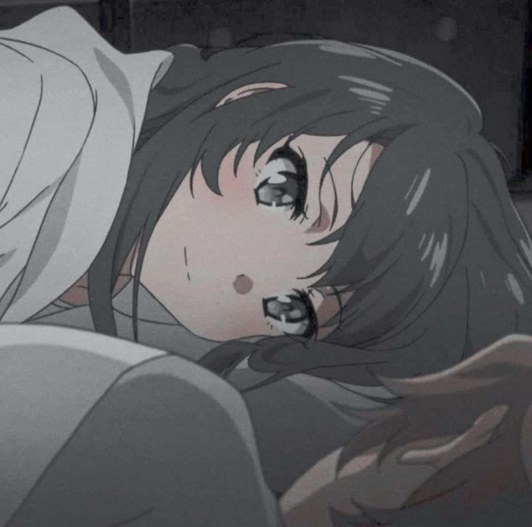 Lêende Pasmaat PFP Anime Meisie Muurpapier