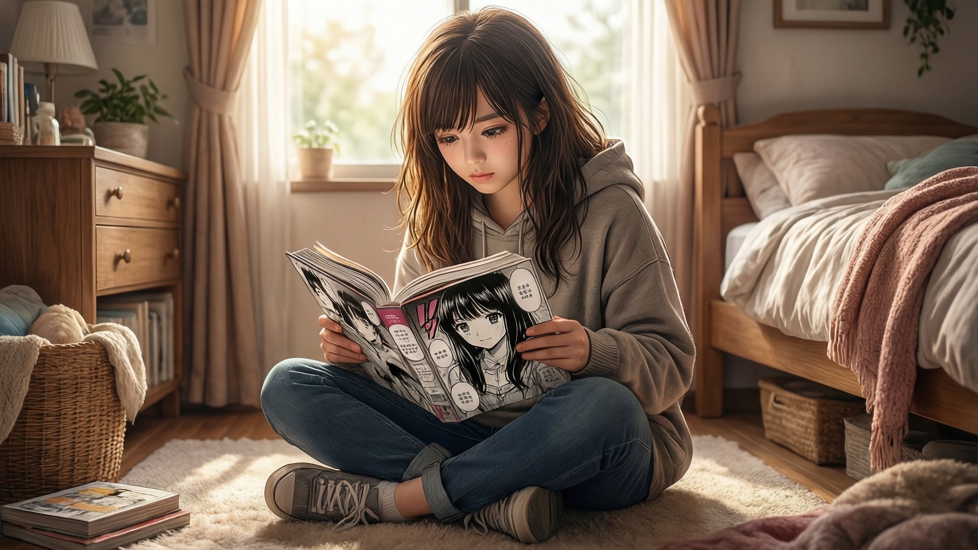 Lees Manga Genot Muurpapier