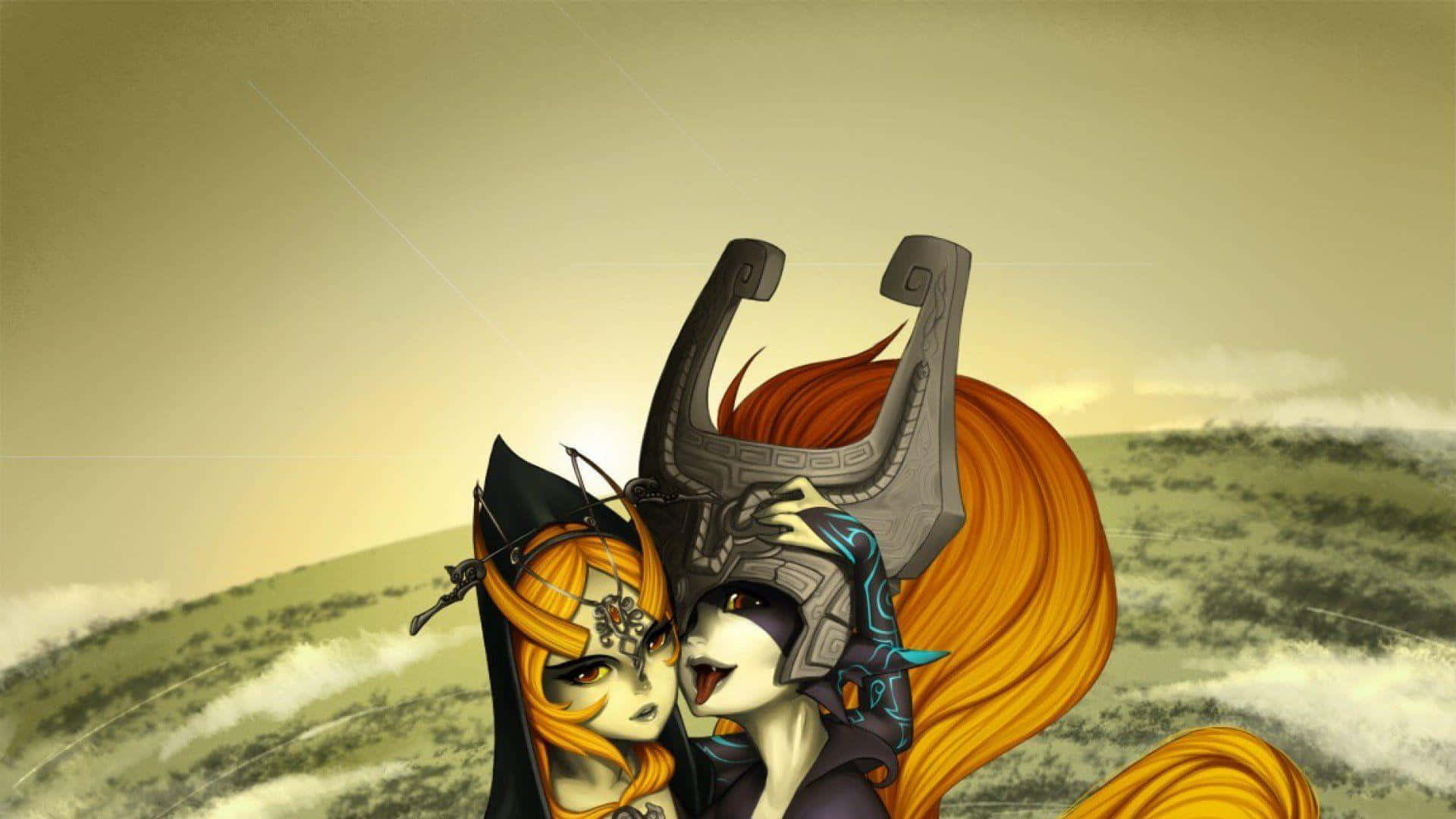 Legend Of Zelda Twilight Princess Midna Fan-kuns Muurpapier