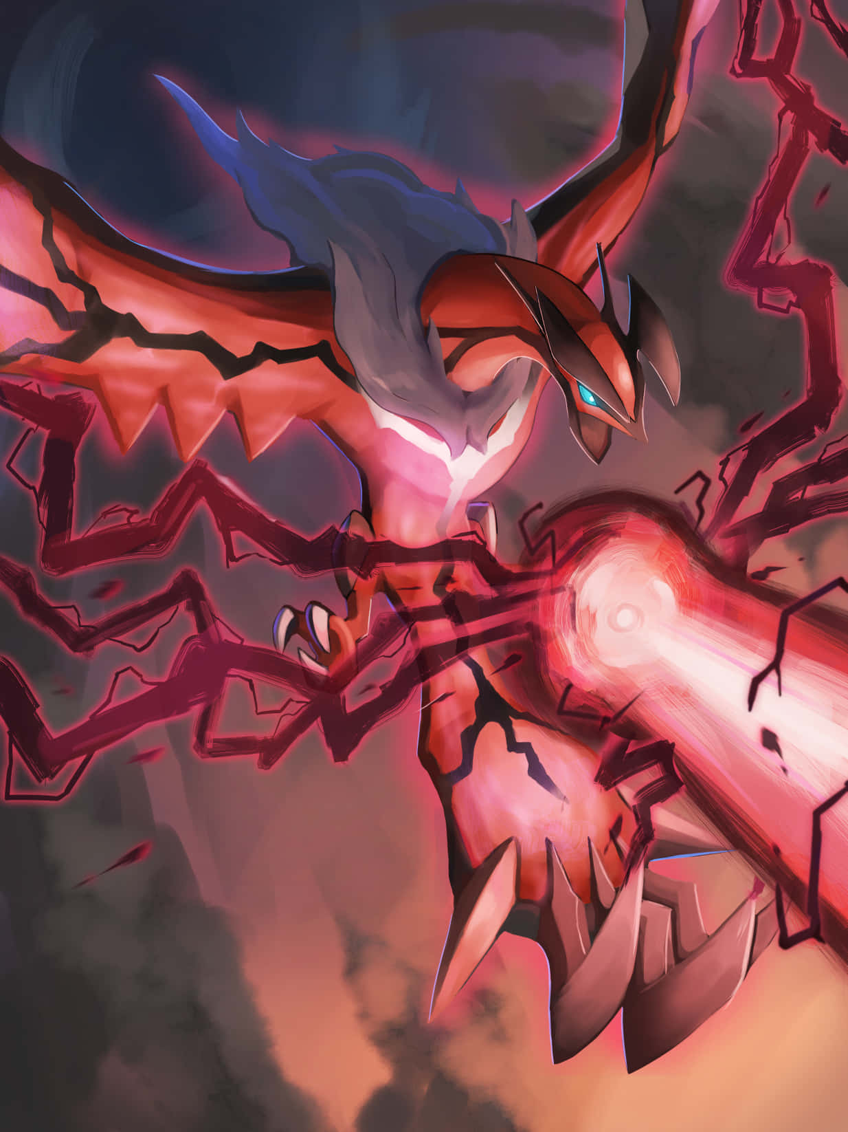 Legendêre Pokémon Yveltal Fan Kuns Muurpapier