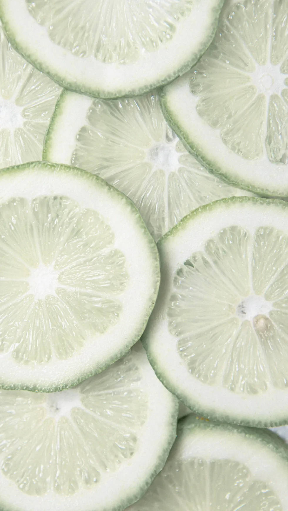 Lemmetjieskywe Groen en Wit Esteties Muurpapier
