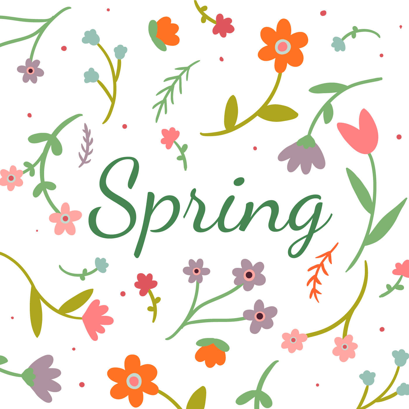 Lente Kuns Lief Muurpapier