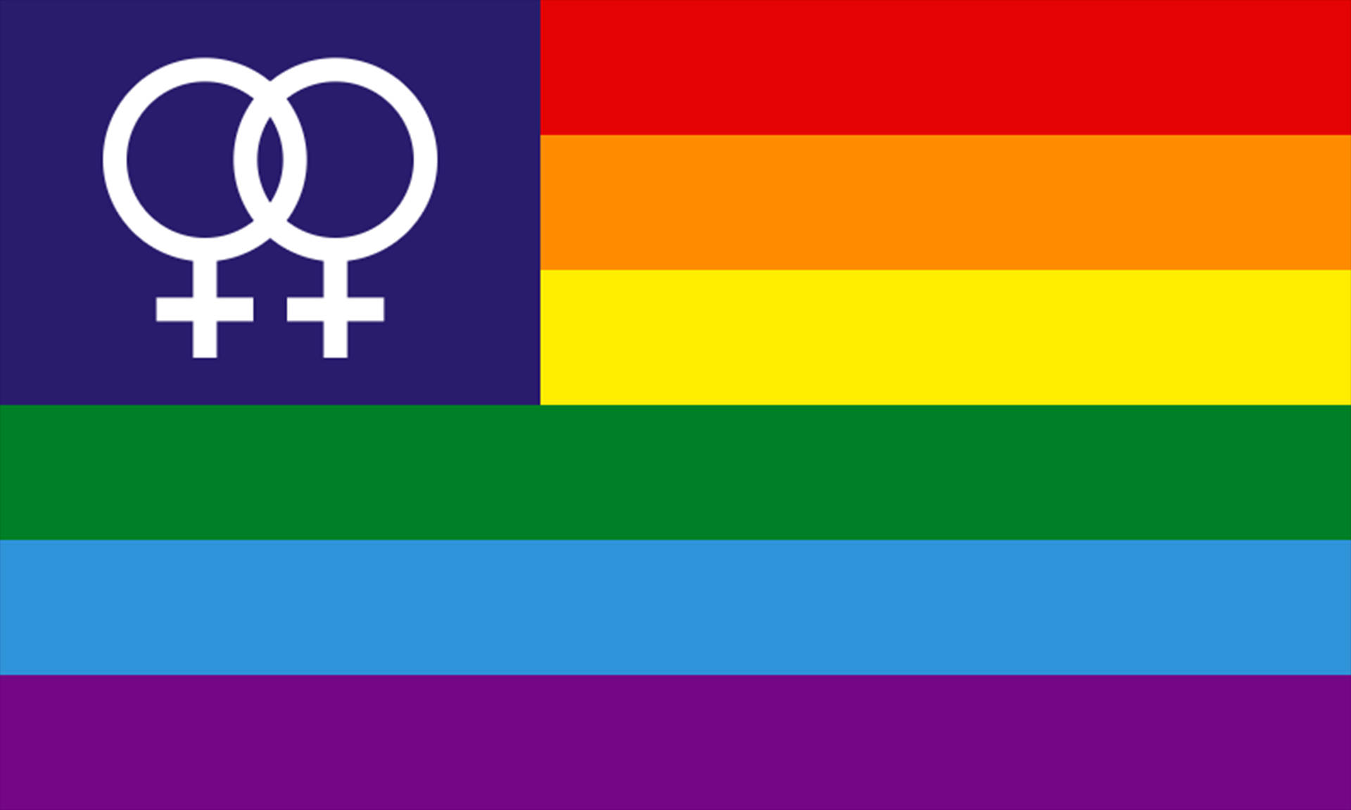 Lesbiese Estetiese Dubbel Venus Vlag Muurpapier