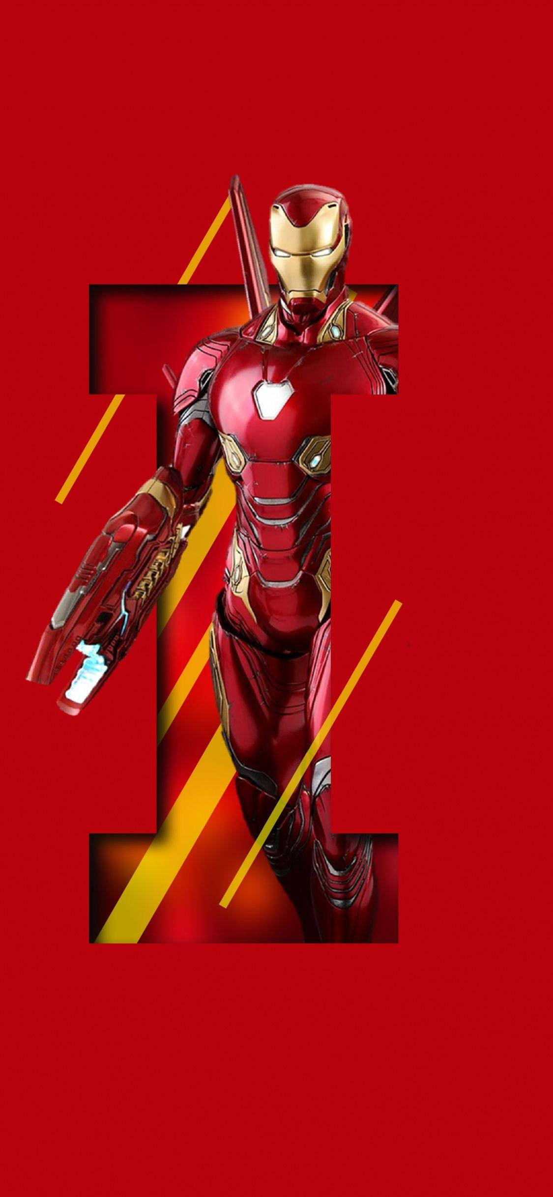 Letter I Iron Man iPhone Muurpapier