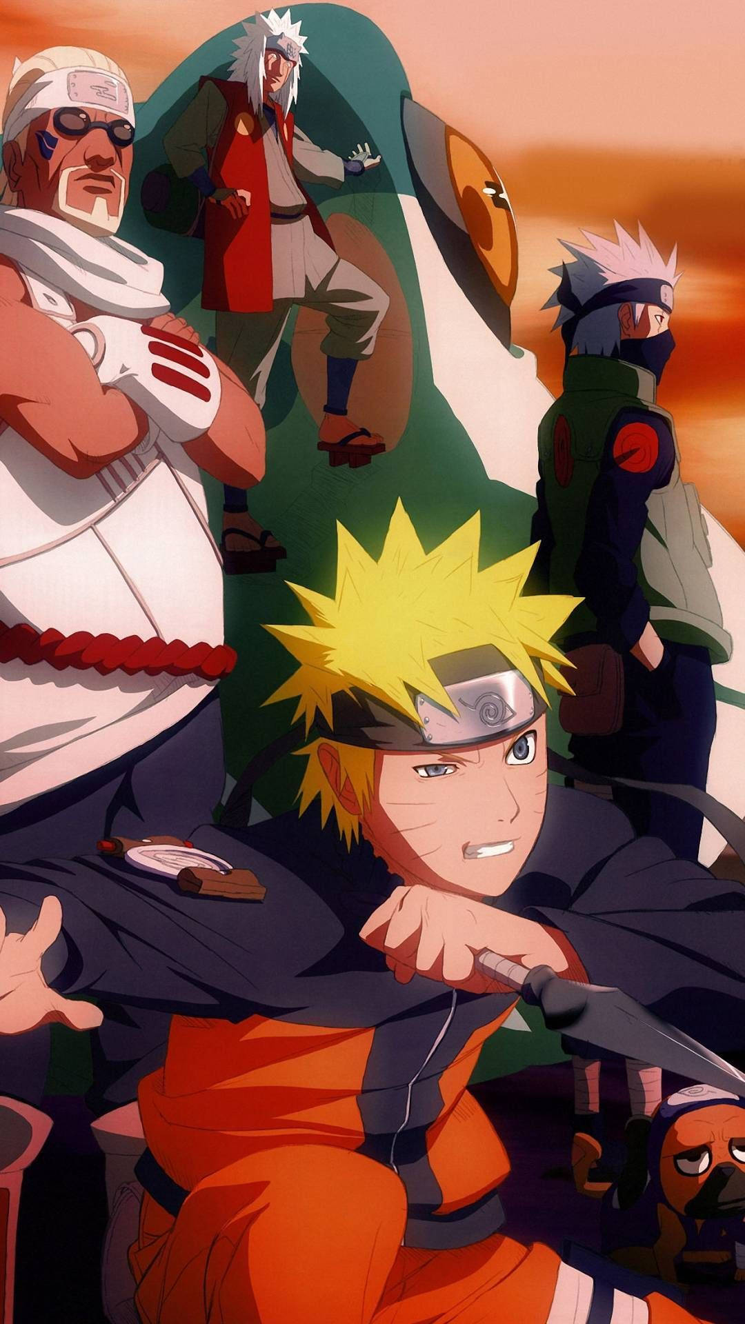 Lewende Naruto Rolprent Portret Muurpapier