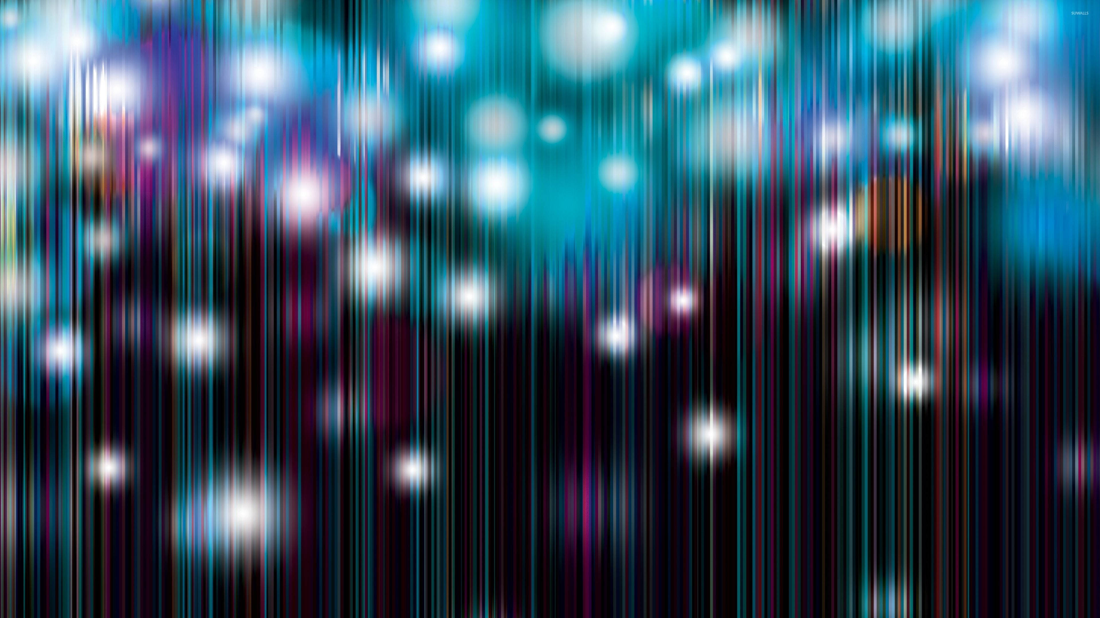 Lewendige Blou Glitch Muurpapier