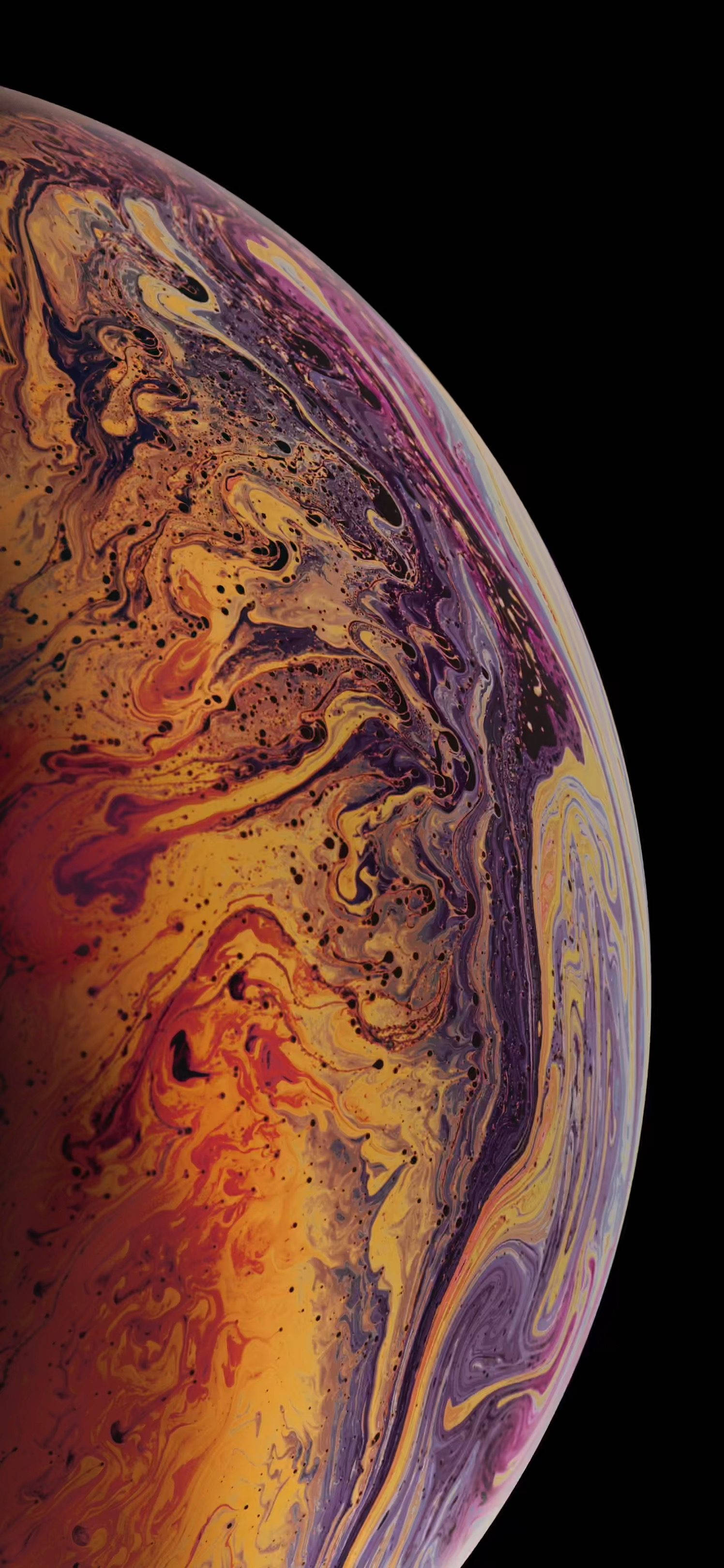Lewendige en Abstracte Gekleurde Agtergrond op iPhone XS Skerm Muurpapier