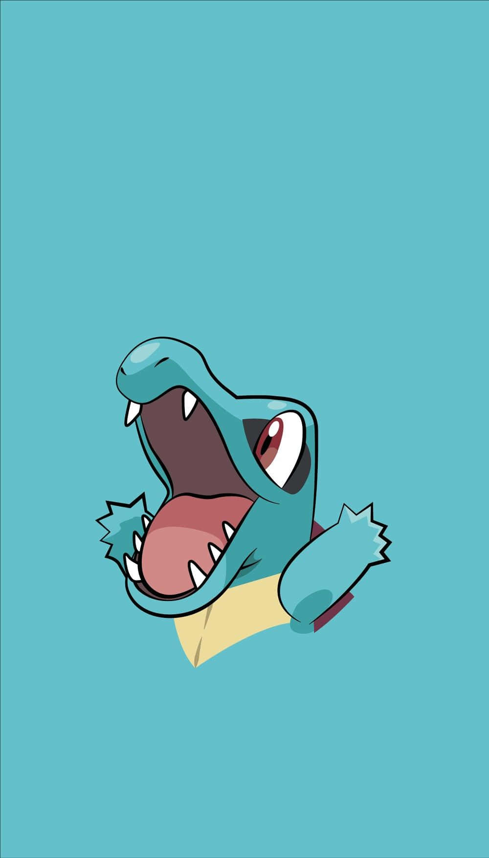 Lewendige Halflyfskoot van Totodile Muurpapier