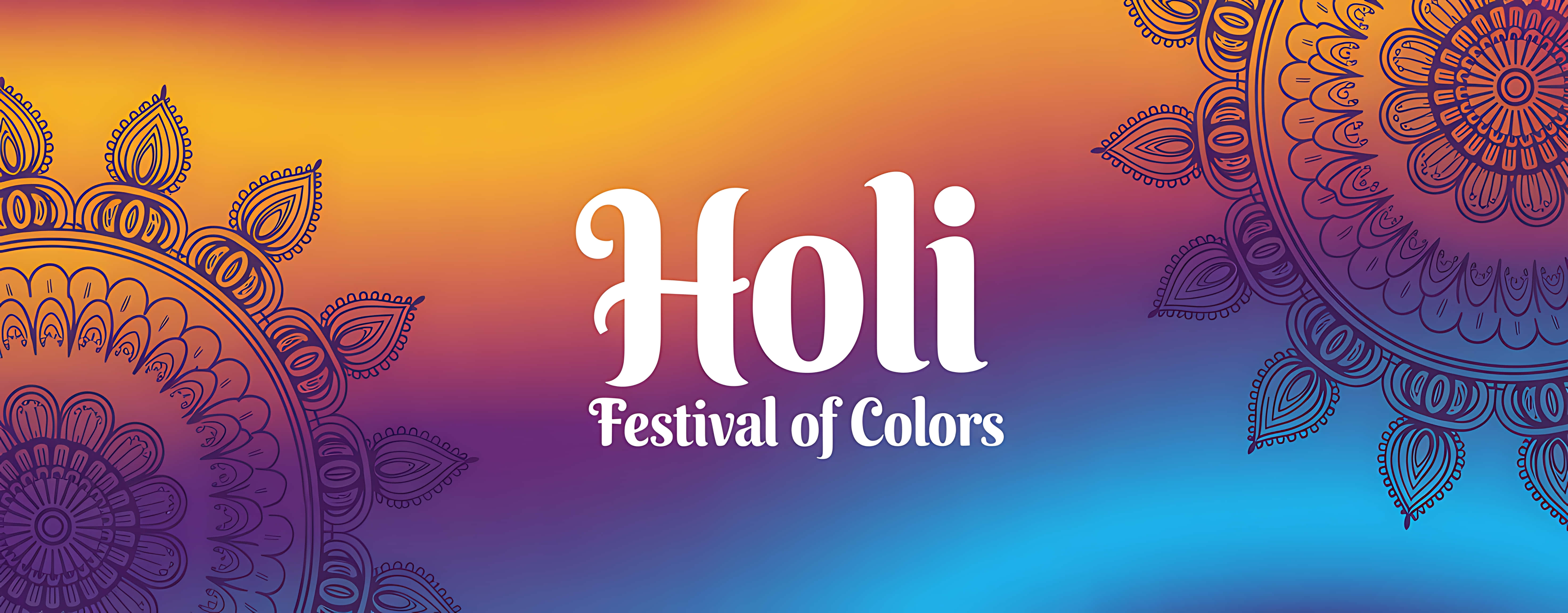 Lewendige Holi-fees van kleure viering agtergrond Muurpapier