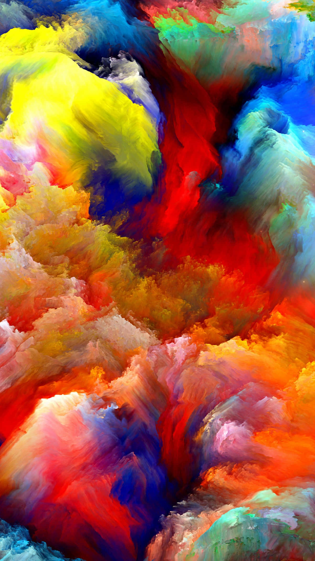 Lewendige Kleure - 'n Kleurvolle 4K Abstrakte Digitale Skildery Muurpapier