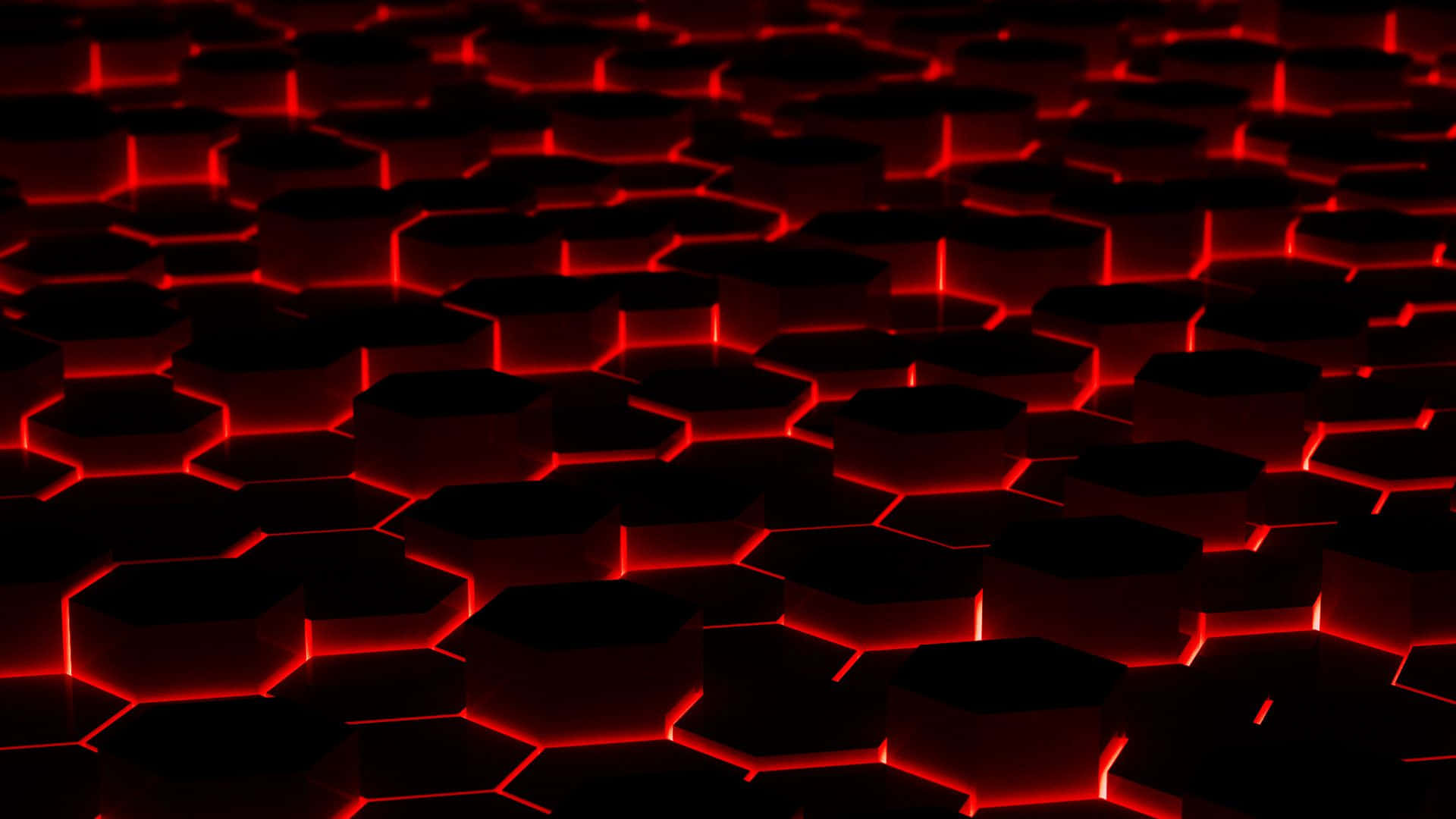 Lewendige Neon Rooi Gloed Muurpapier
