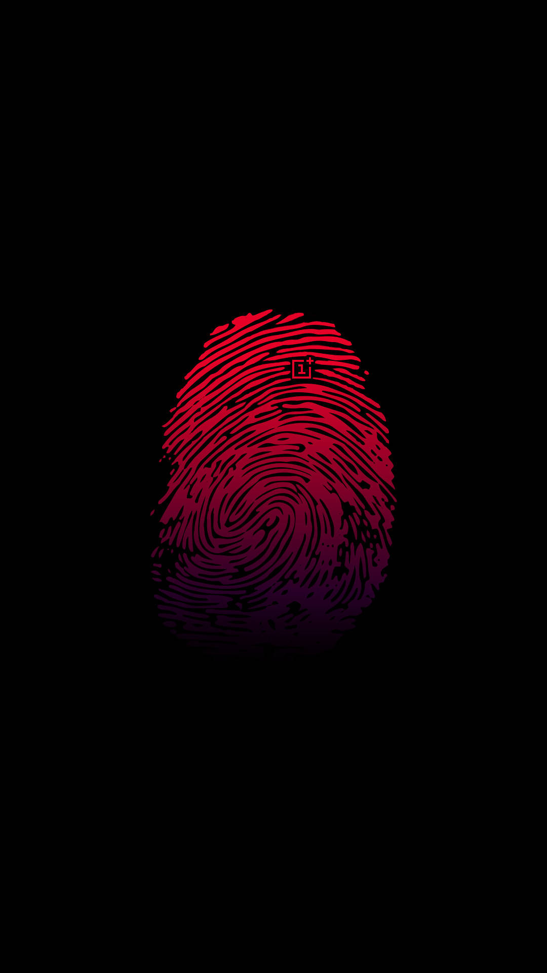 Lewendige OnePlus Rooi Duimafdruk Beeld Muurpapier