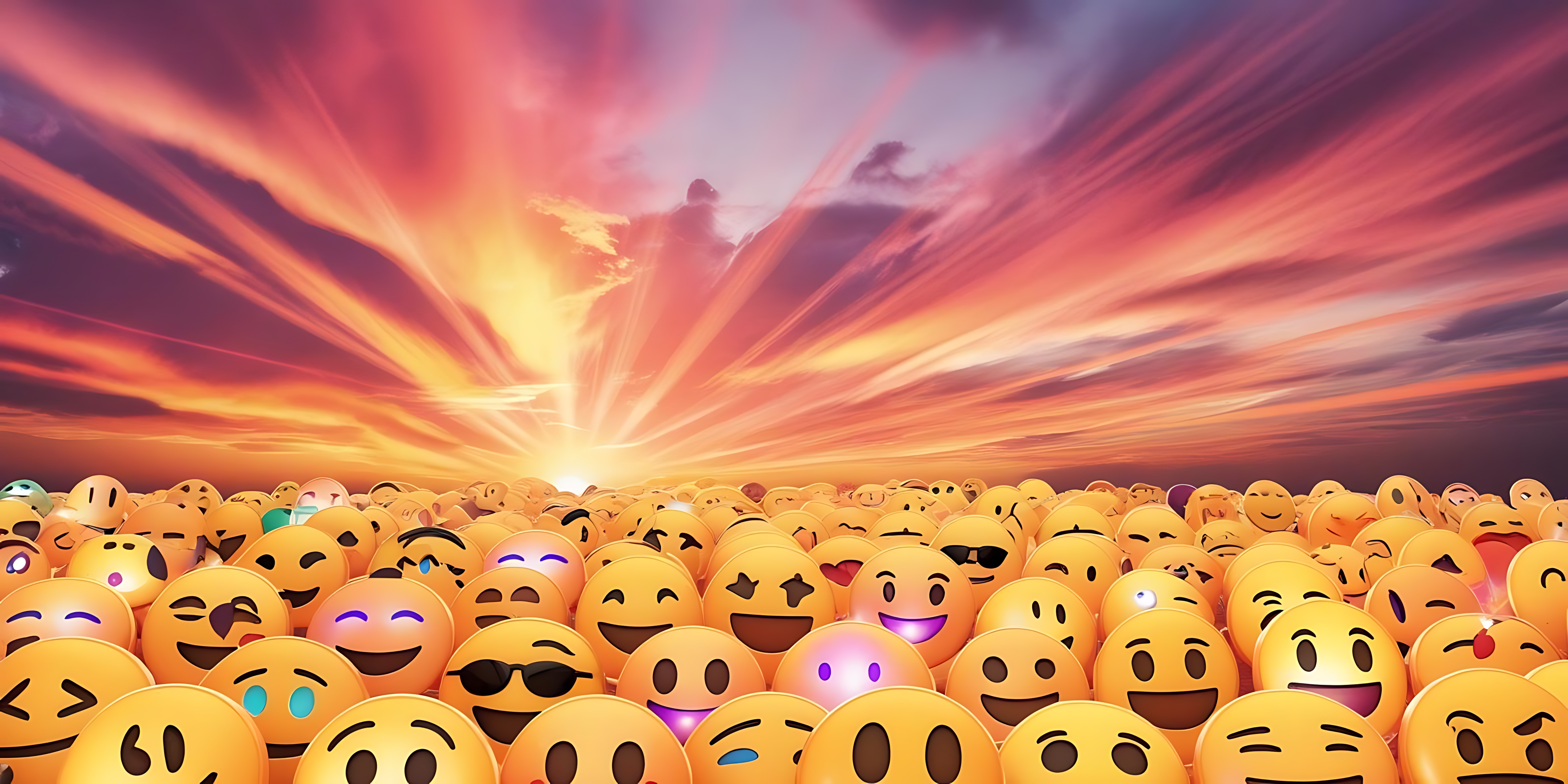 Lewendige sonneblomveld teen sonsopkoms Muurpapier