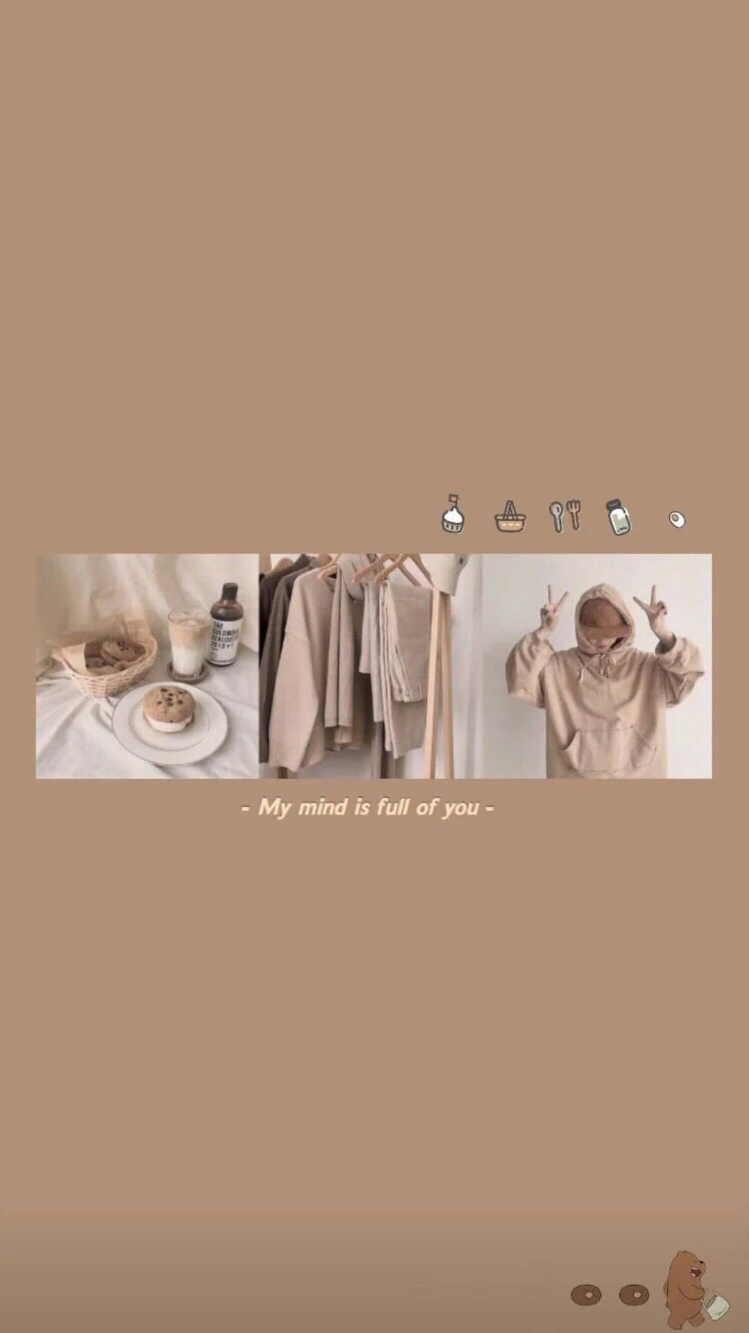 Lief vir die estetiese voorkoms van Beige Muurpapier