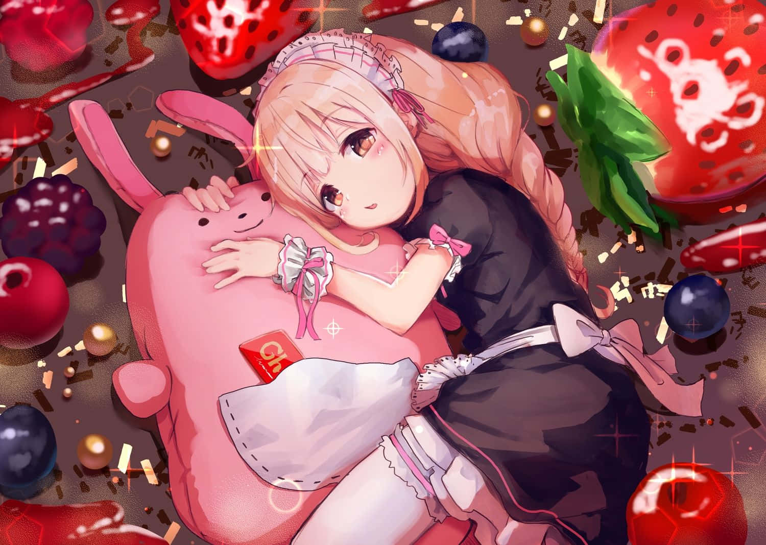 Lief vir die pienk anime-estetika! Muurpapier