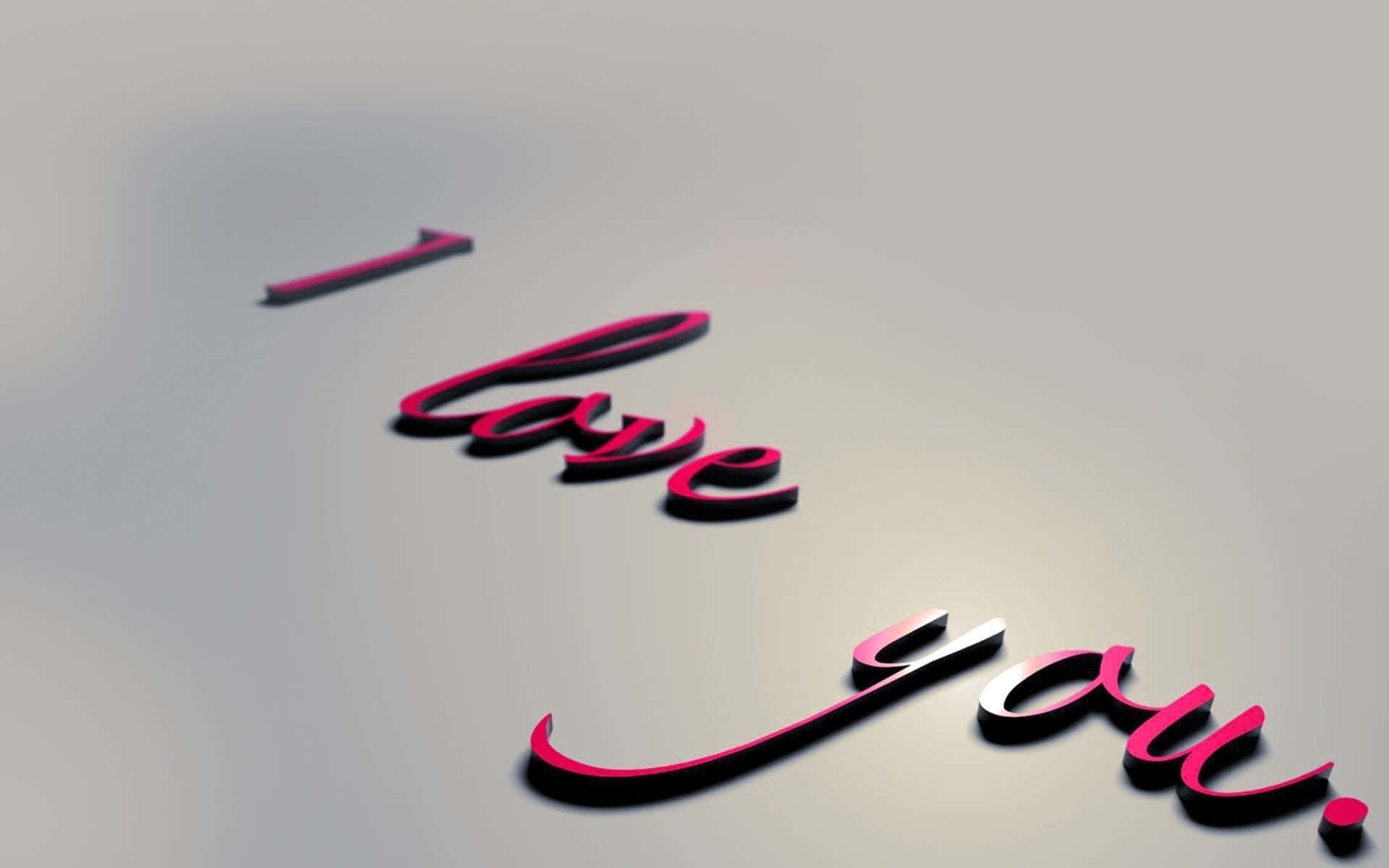 Liefde Boodskap 3D Letters Muurpapier