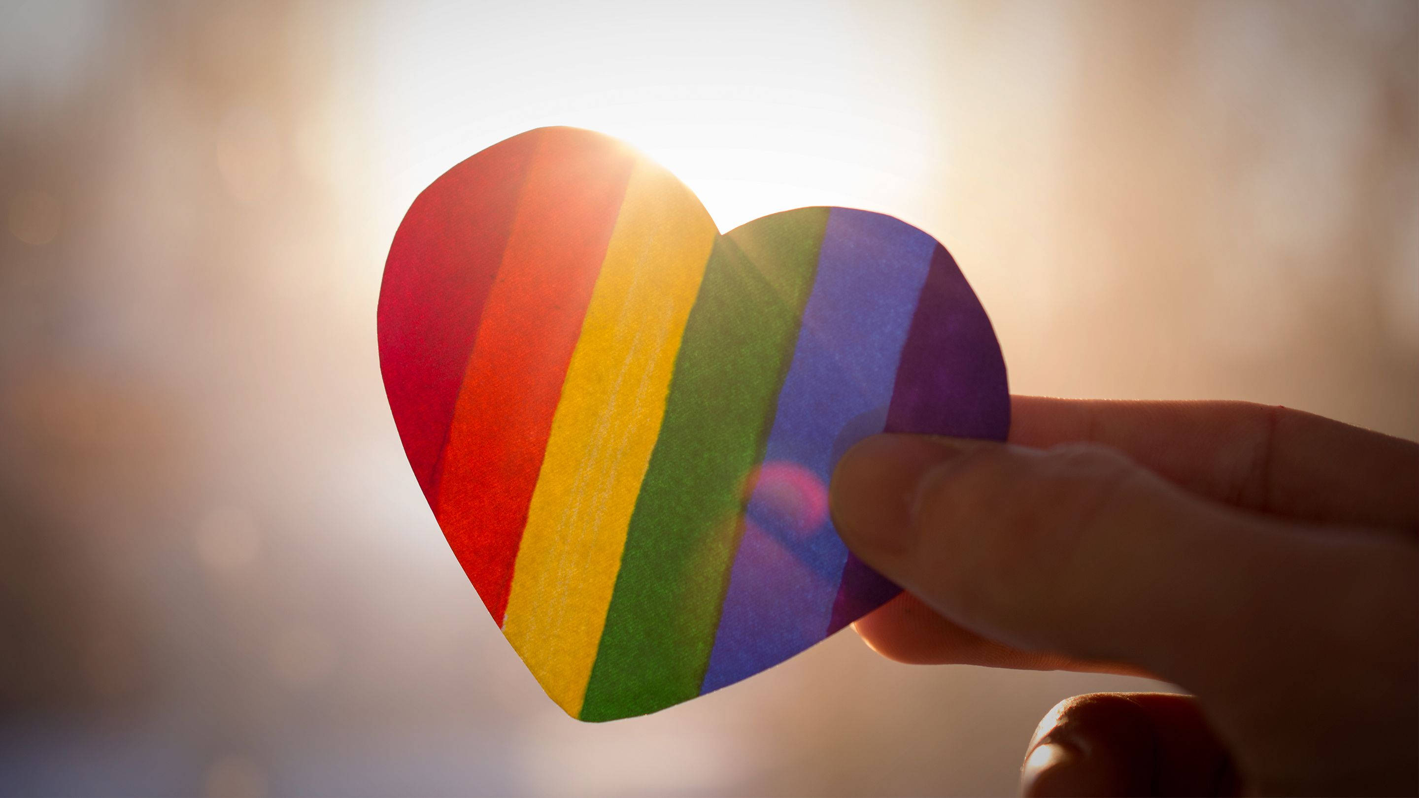Liefde is Liefde Pride Hart Papier Muurpapier