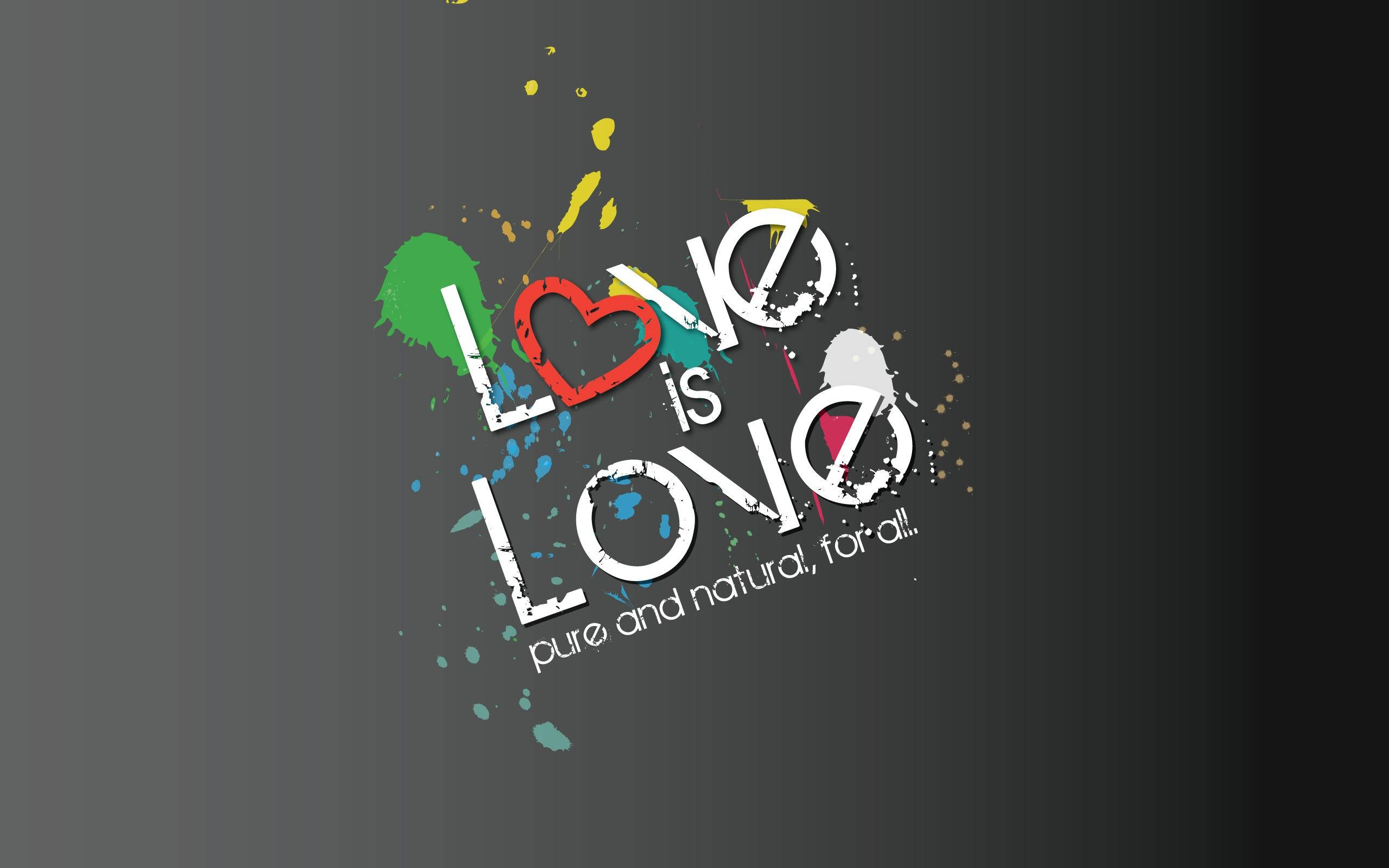 Liefde is Liefde Kuns Aanhaling Muurpapier