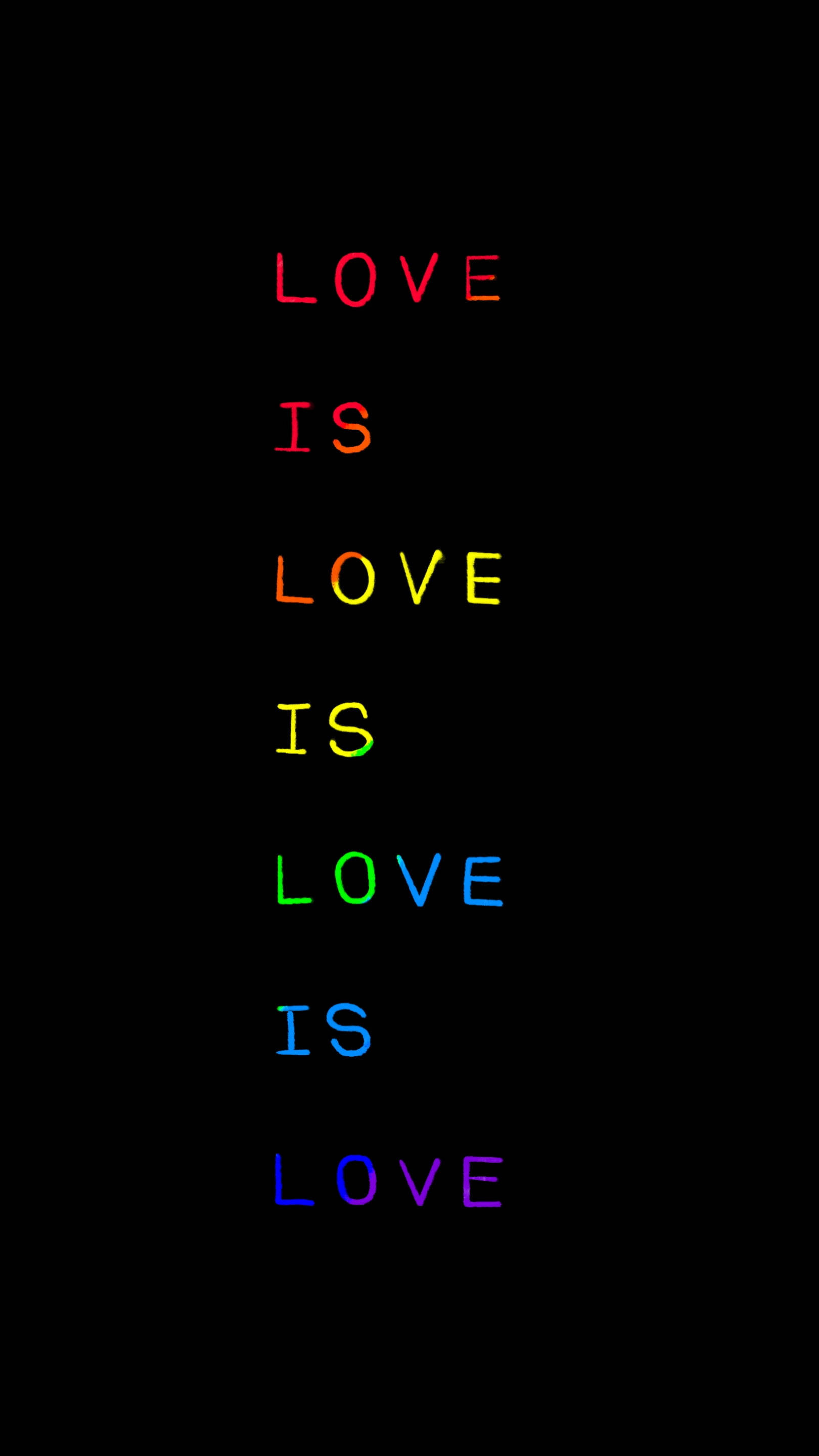 Liefde is Liefde Teks LGBT Foon Muurpapier