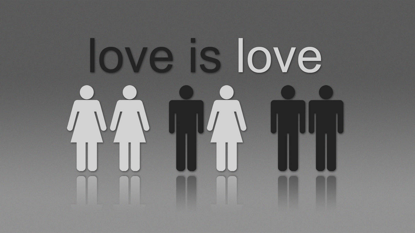 Liefde is Liefde LGBTQ Simbole Muurpapier