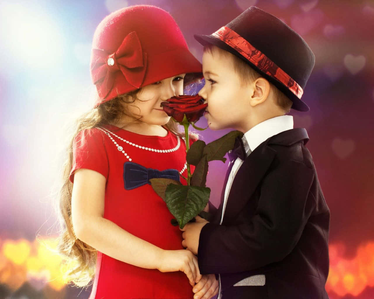 Liefde kan enige oomblik in iets magies omskep Muurpapier