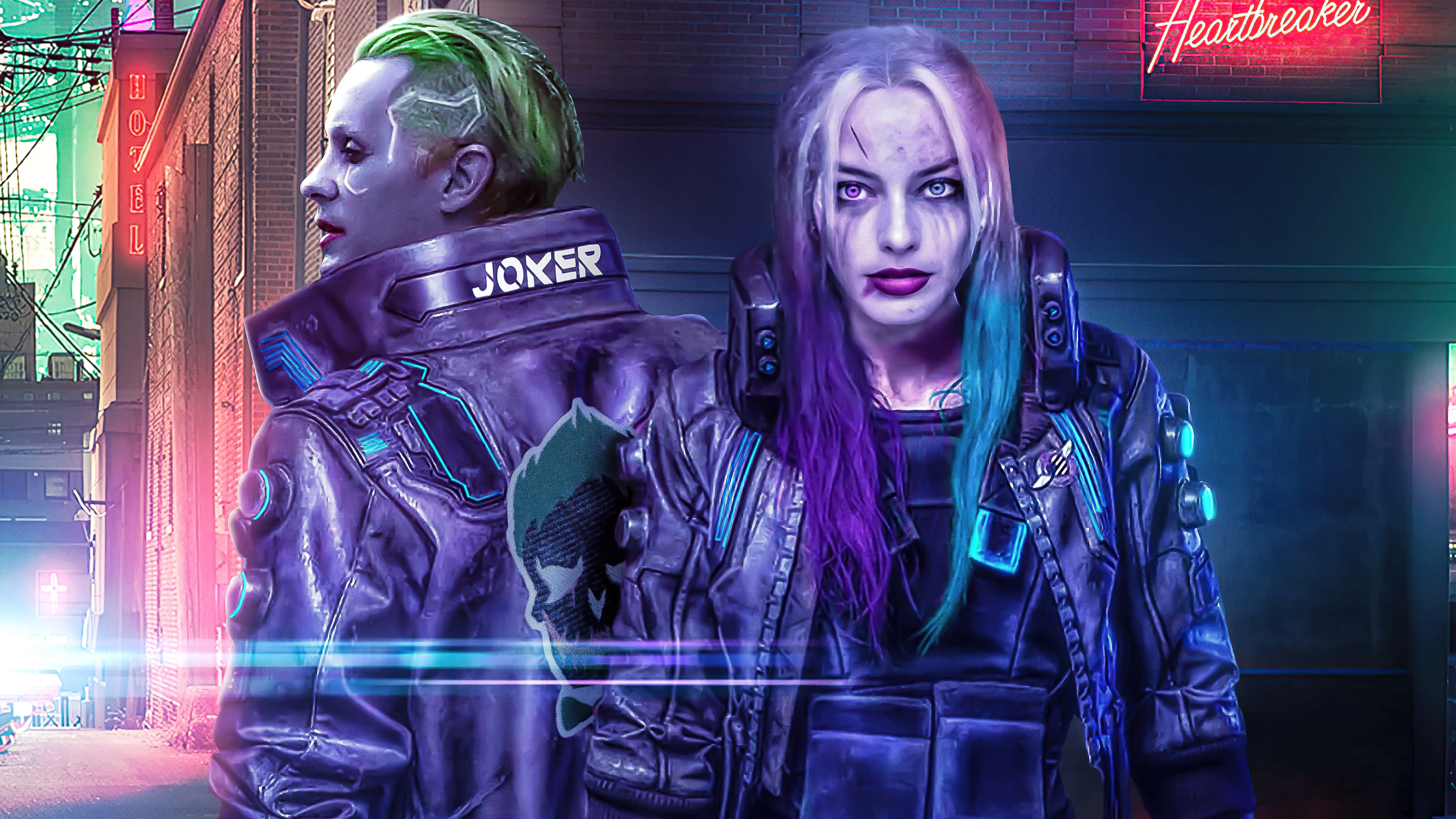 Liefde oorwin alles, selfs die Suicide Squad. Muurpapier