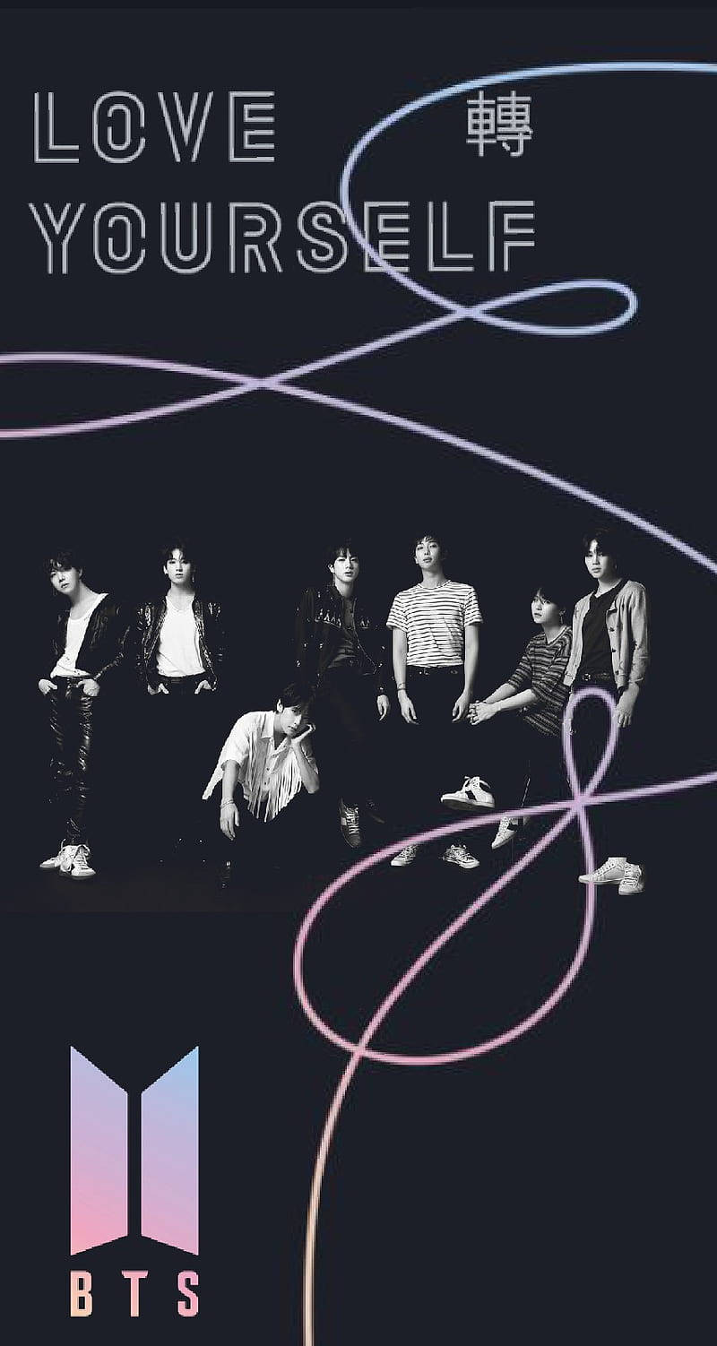Liefde vir Jouself BTS-logo agtergrond — Bts-logo GIF Muurpapier
