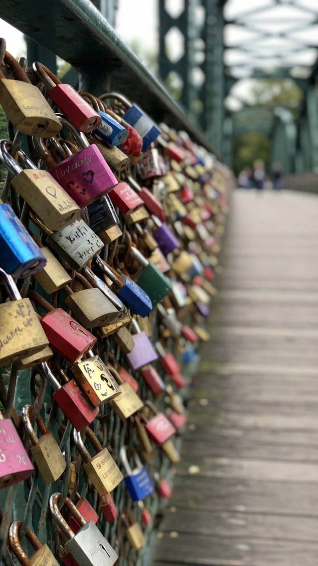 Liefdeslotbrug Nabyfoto Muurpapier