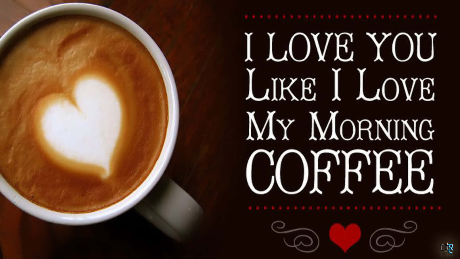 Liefdesverklaring Oggendkoffie Muurpapier