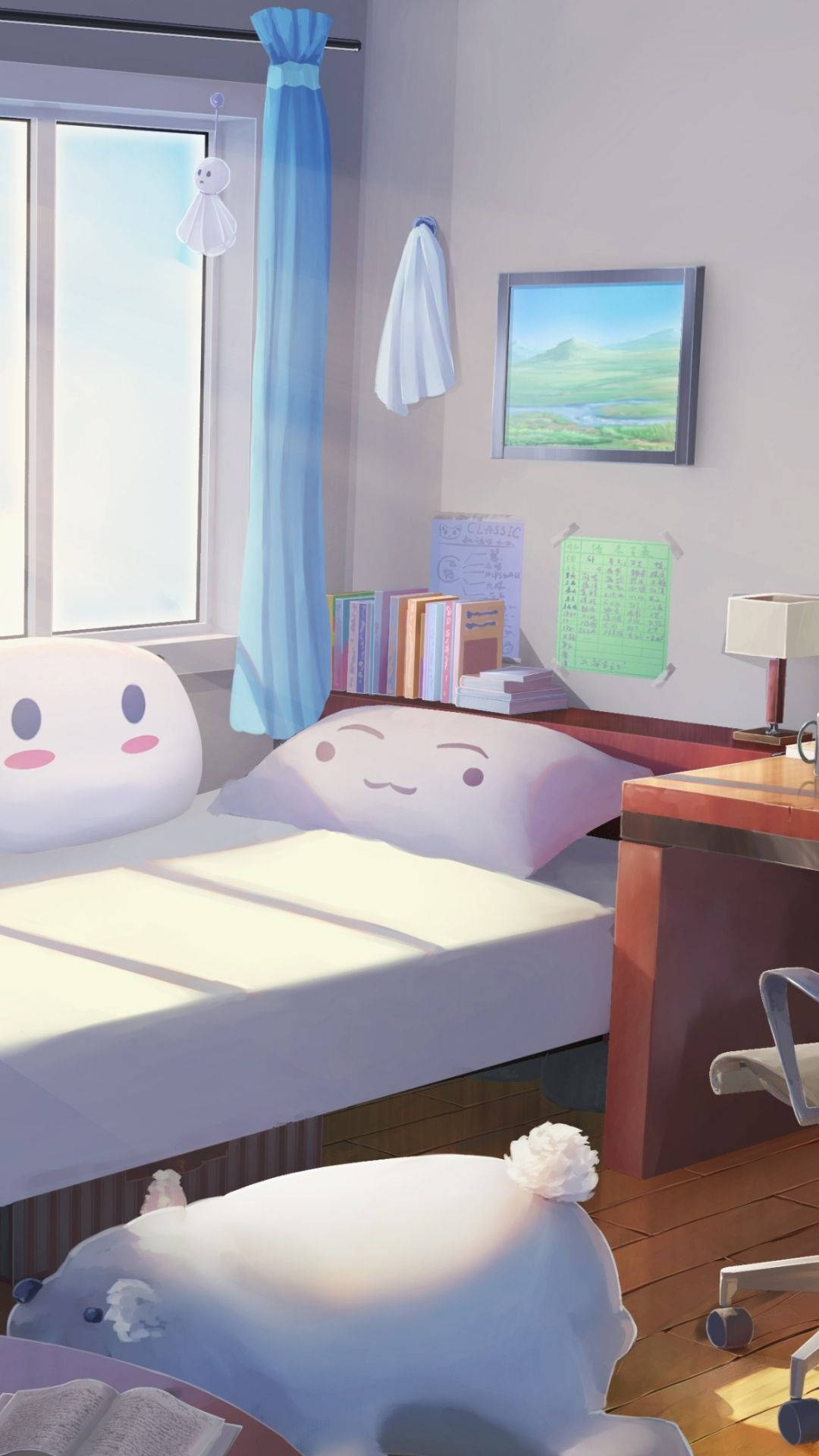 Lieflike Anime Kamer Muurpapier