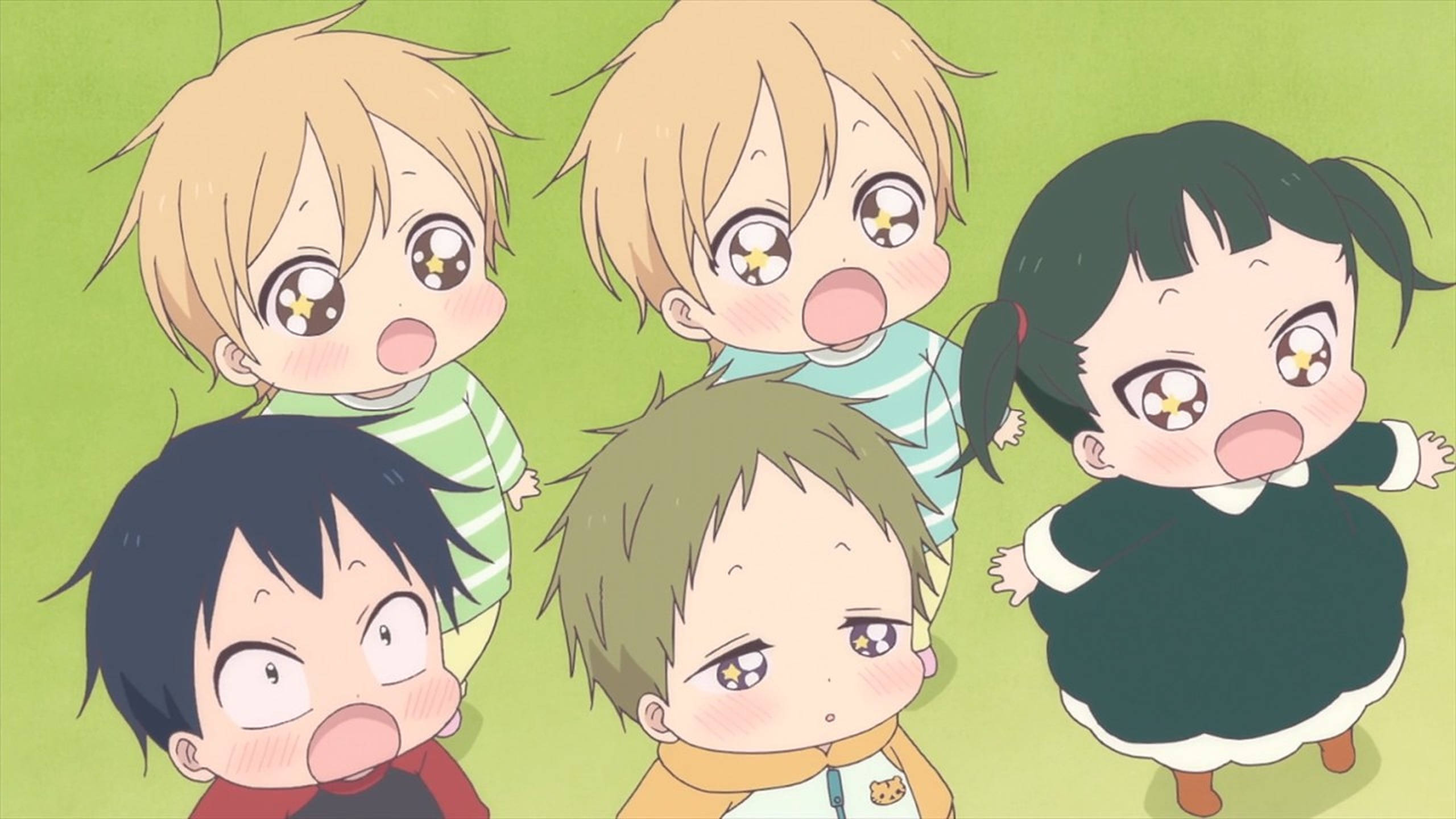 Lieflike Anime Kinders Muurpapier