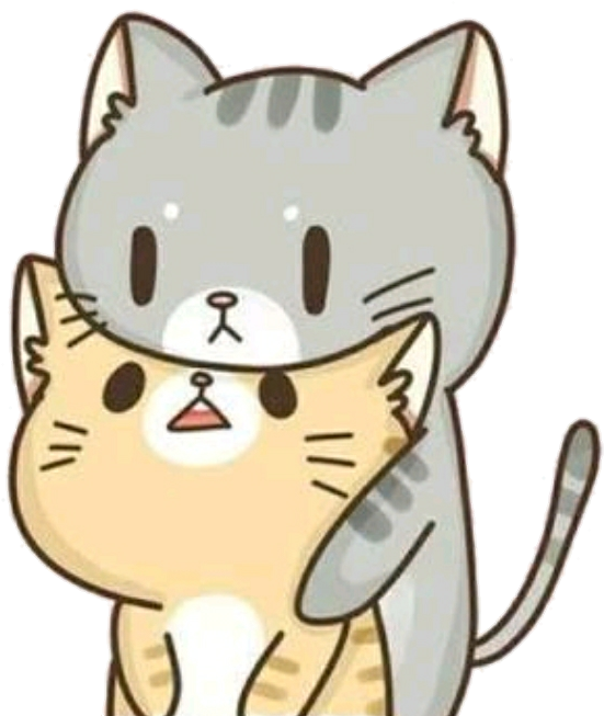 Lieflike Gestreepte Kawaii Kat Muurpapier