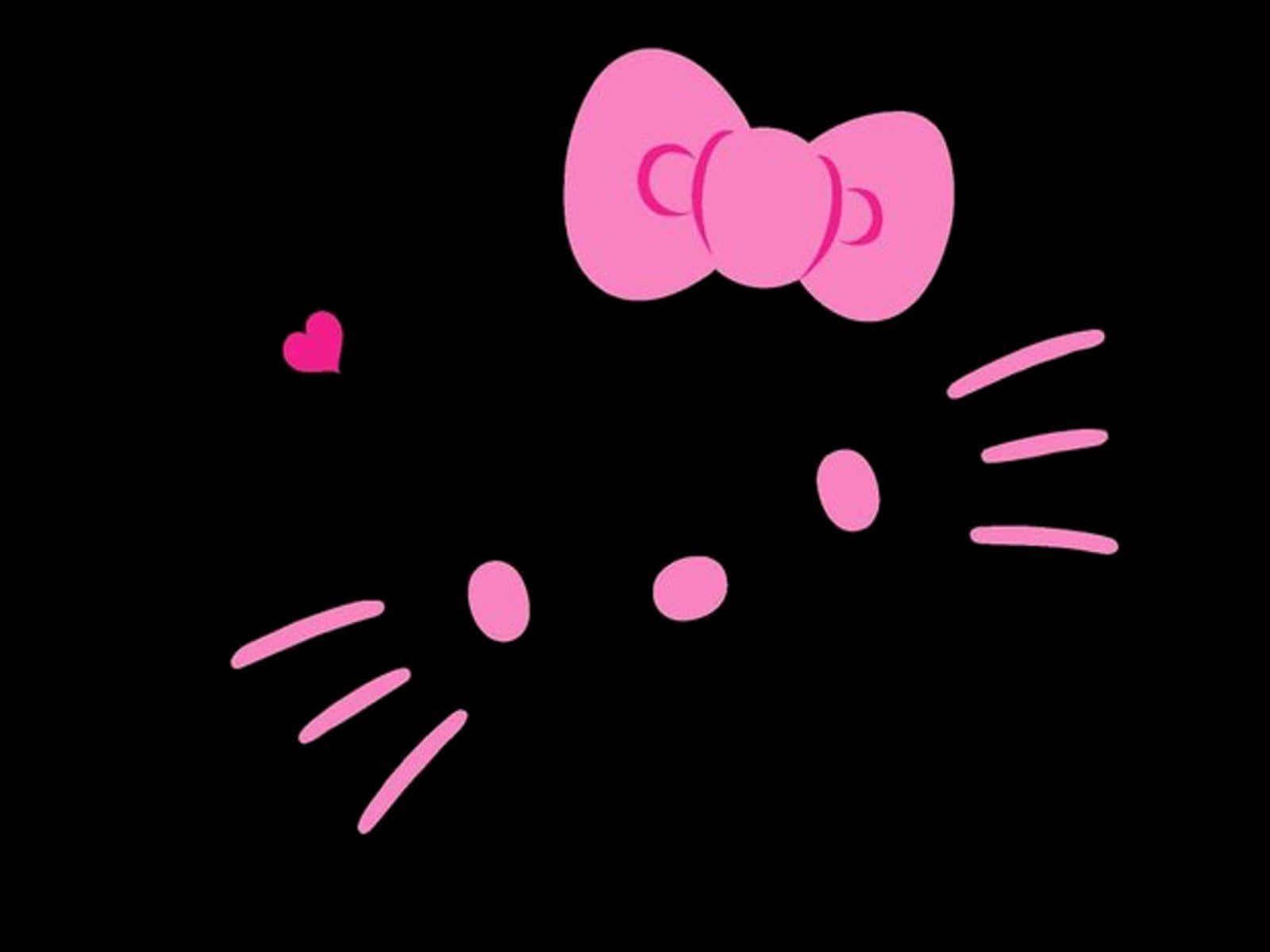 Lieflike Hello Kitty-tema-skootrekenaar Muurpapier