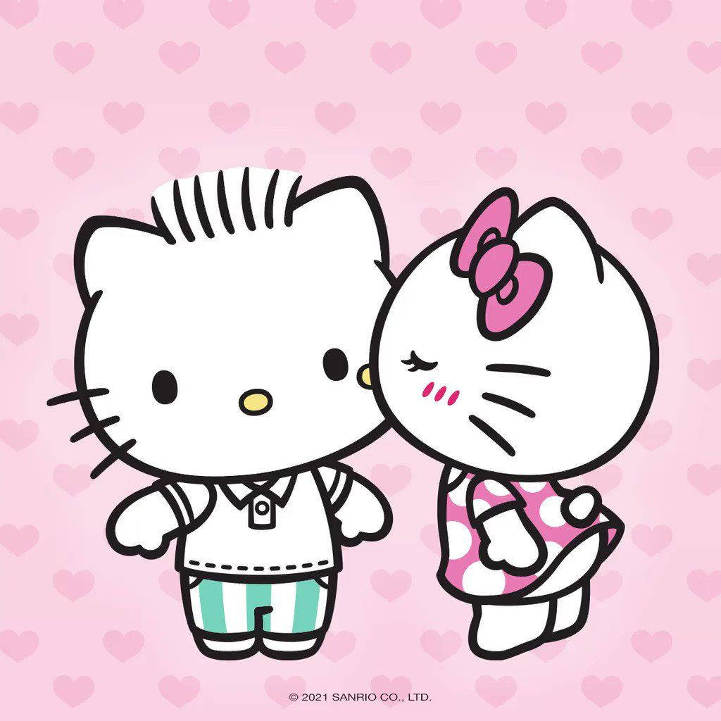 Liefste Daniel en Hello Kitty PFP Muurpapier