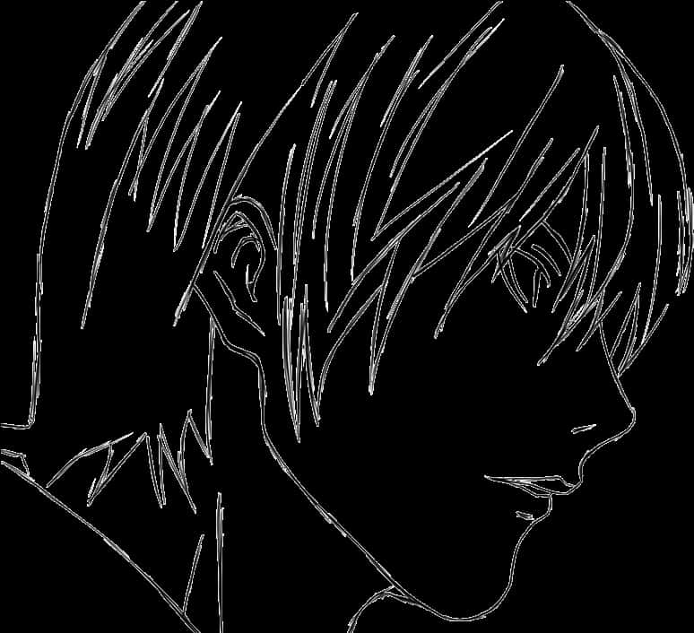 Lig Yagami Profielskets — Oulik anime GIF Muurpapier