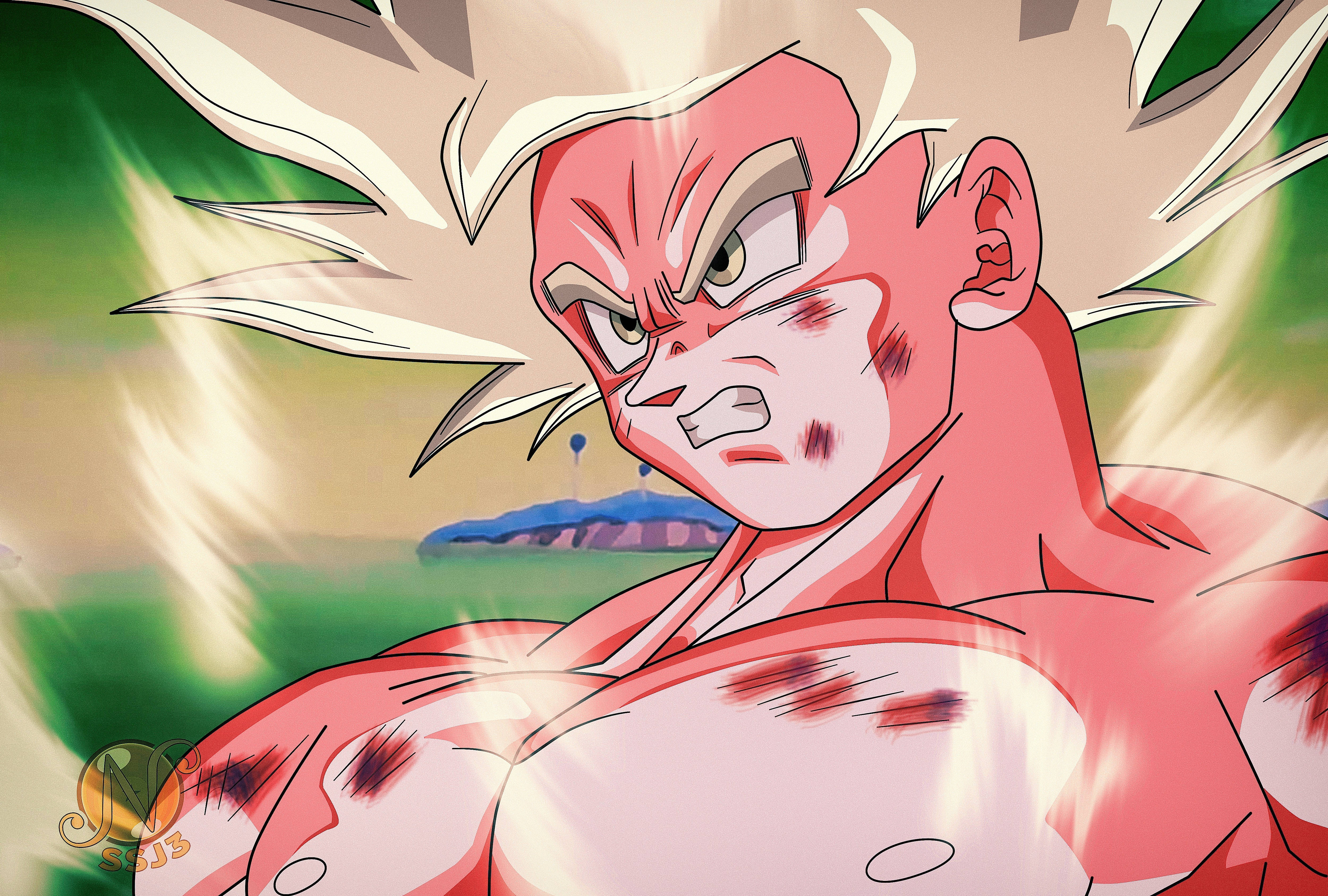 Liggeel Hare Ultra Instink Goku Muurpapier