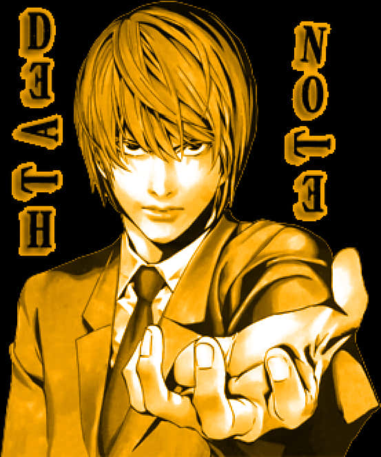 Light Yagami Death Note Anime Kuns Muurpapier