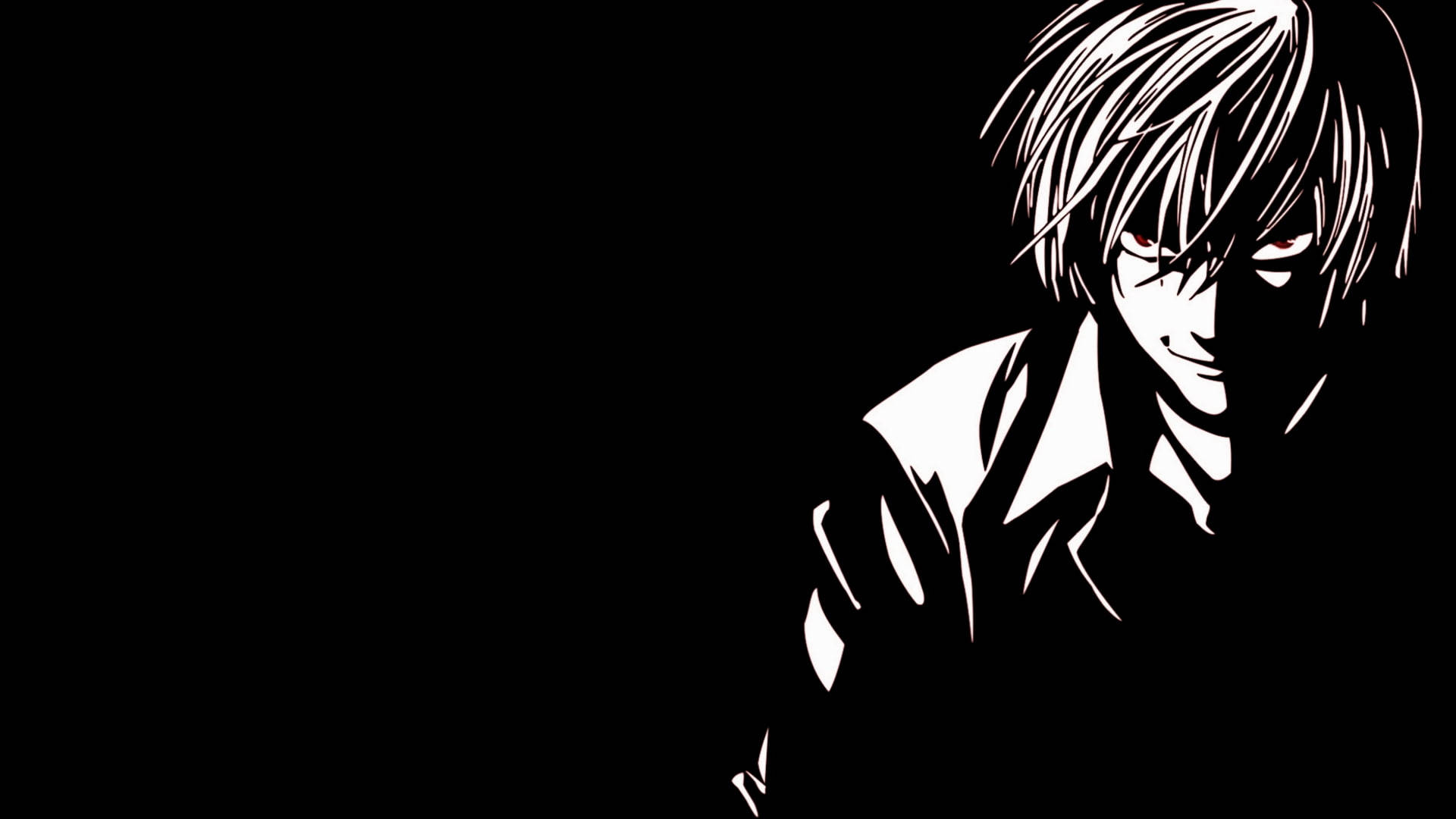 Light Yagami Donker Anime Estetiese Lessenaar Muurpapier