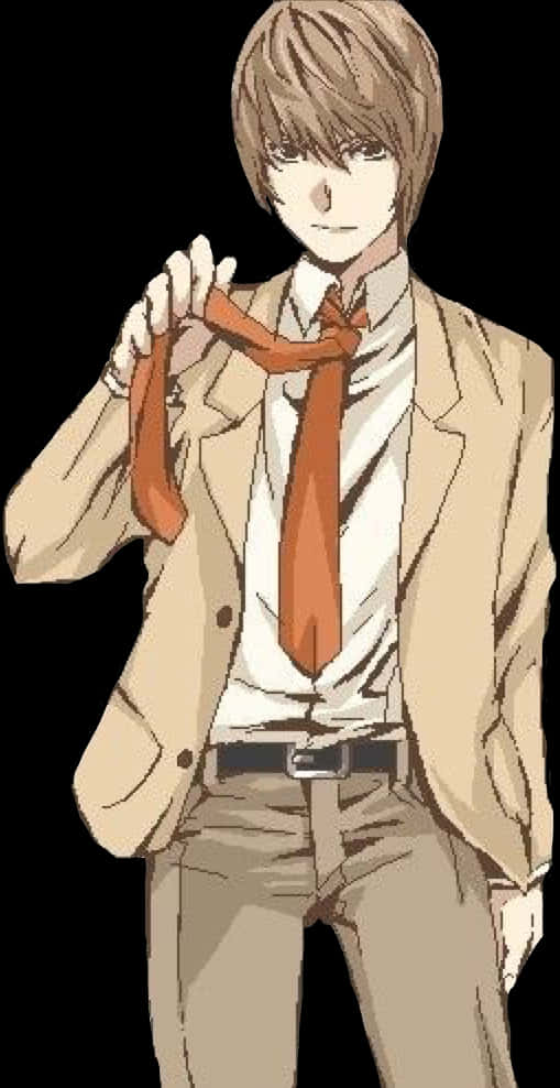 Light Yagami hou das anime illustrasie — Oulik anime GIF Muurpapier