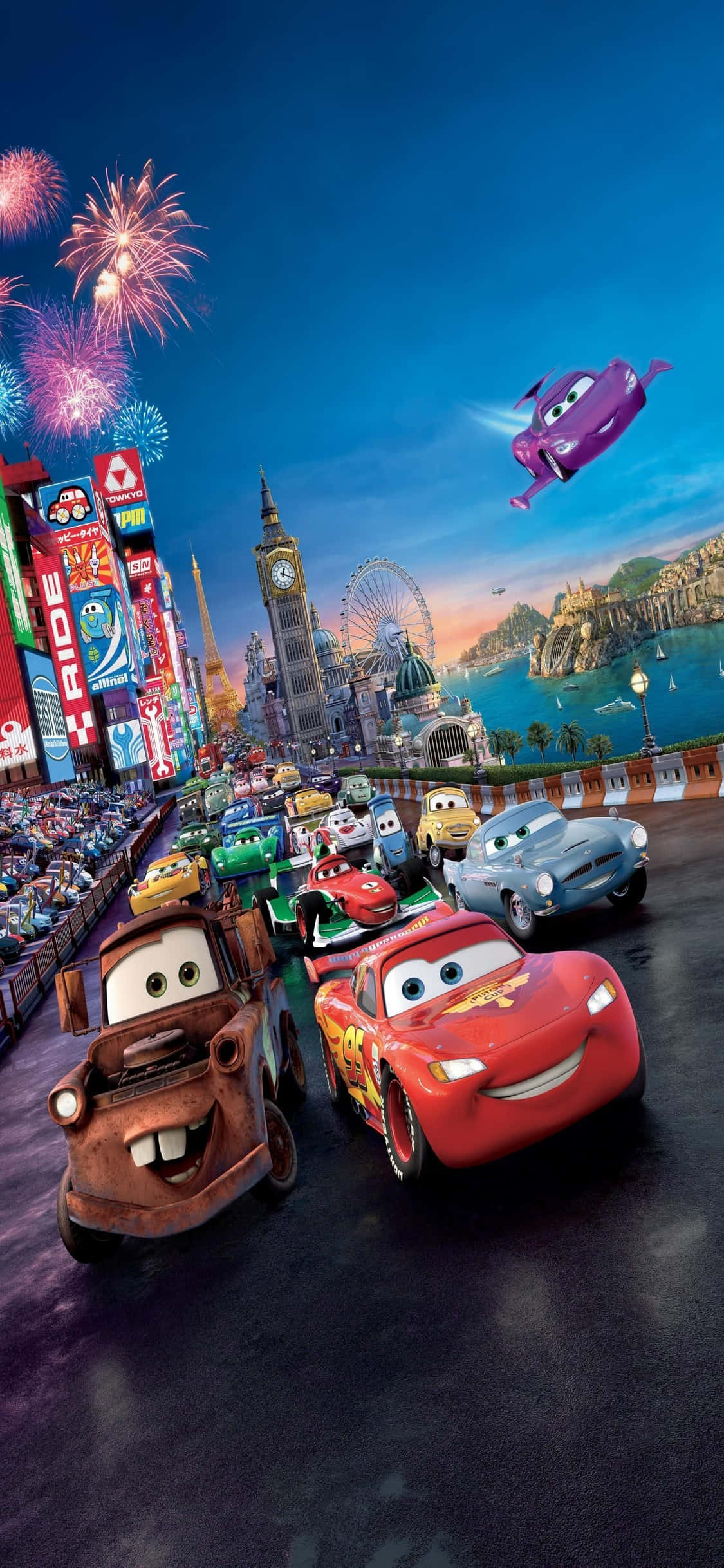 Lightning McQueen Londen iPhone X Cars Agtergrond Muurpapier