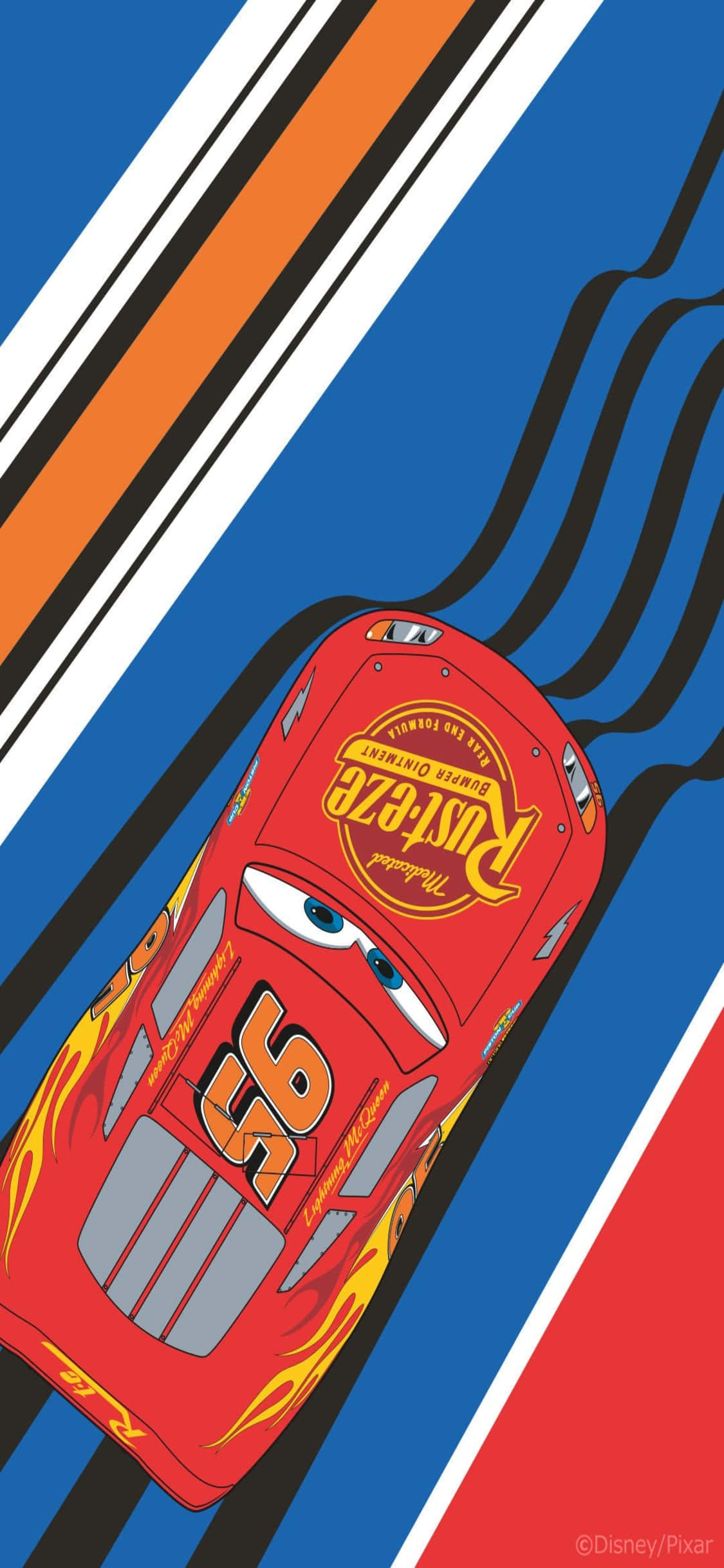Lightning McQueen Digitale Kuns Werk iPhone X Cars Agtergrond Muurpapier