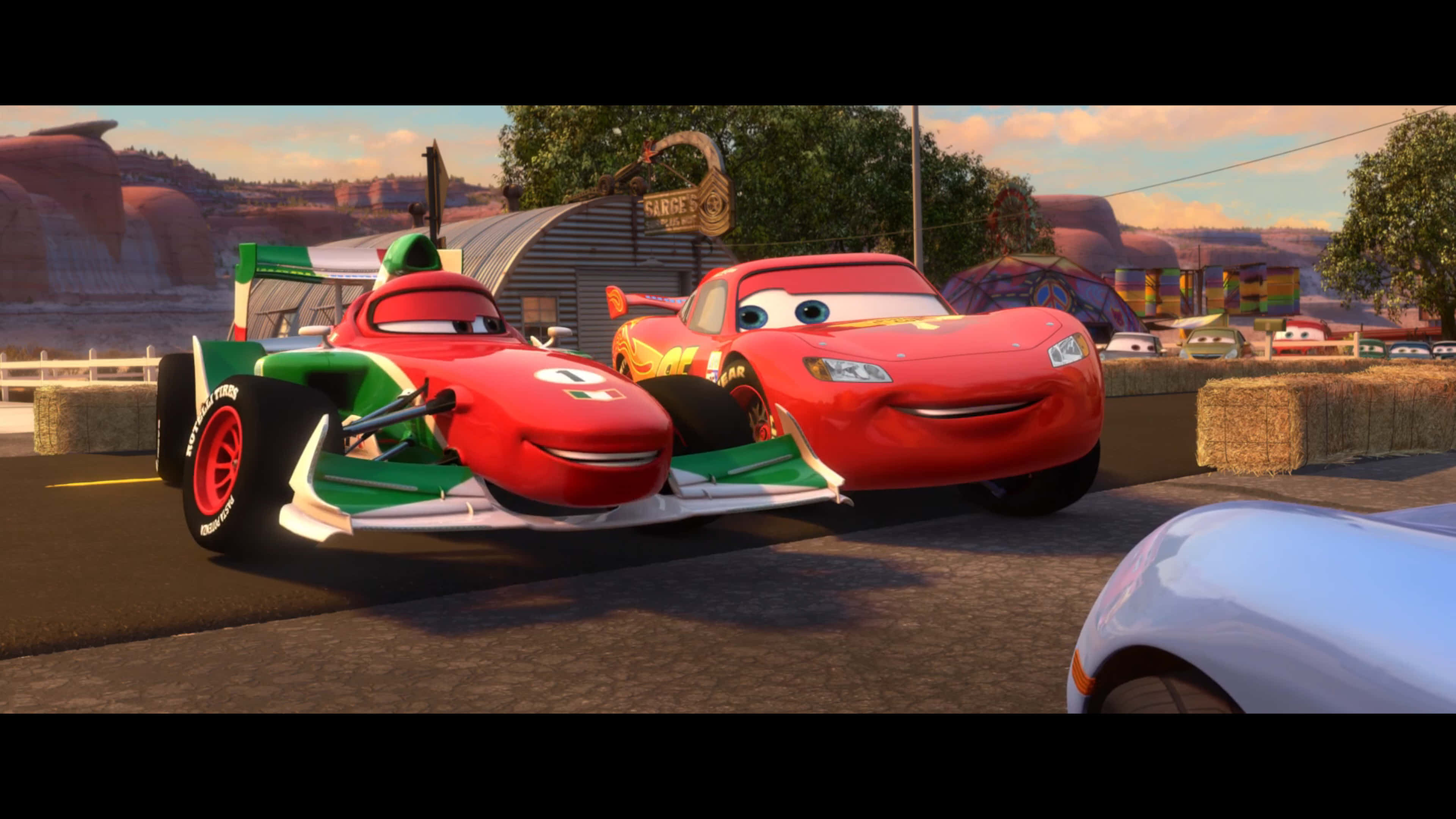"Lightning McQueen neem die Wêreld Grand Prix aan op die Pad na Oorwinning" Muurpapier