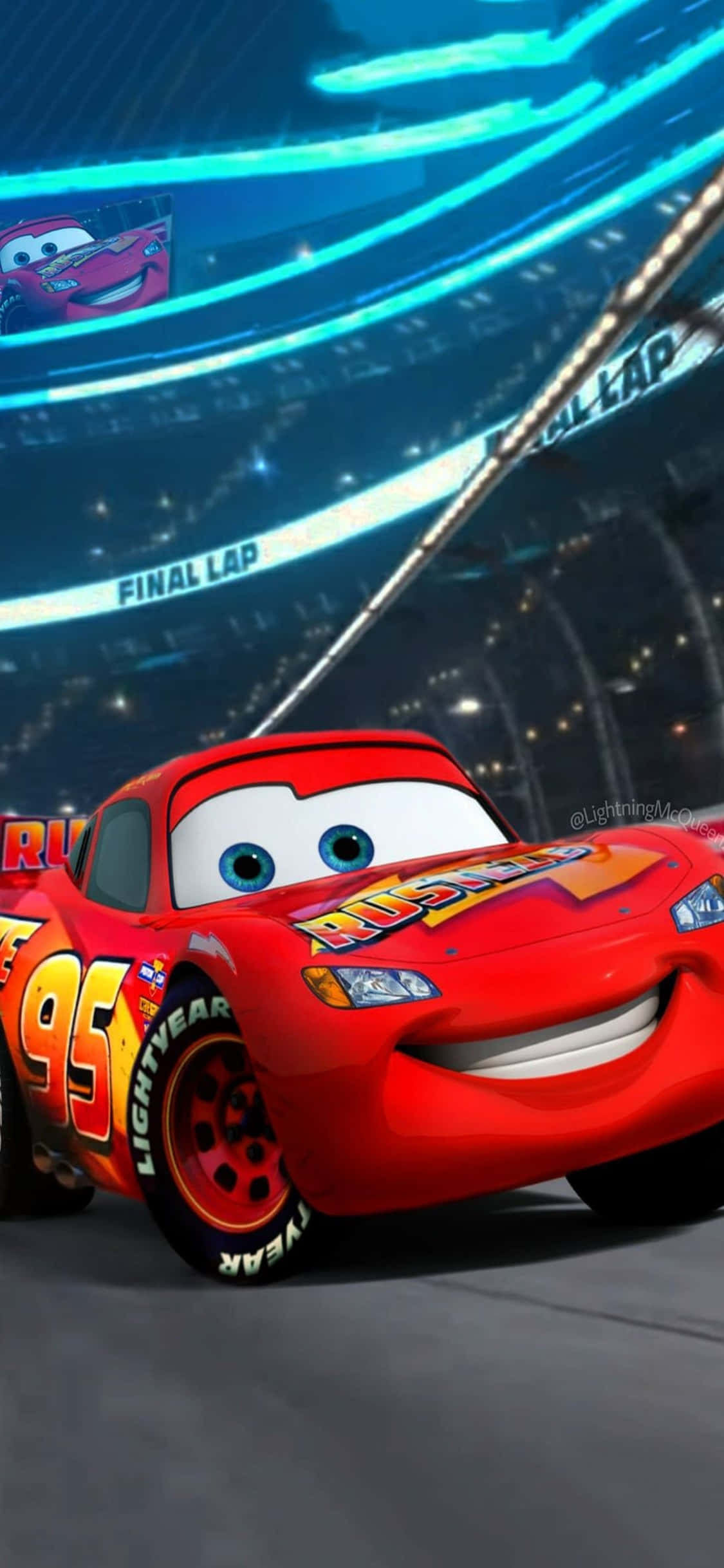 Lightning McQueen Rust-eze iPhone X Cars Agtergrond Muurpapier
