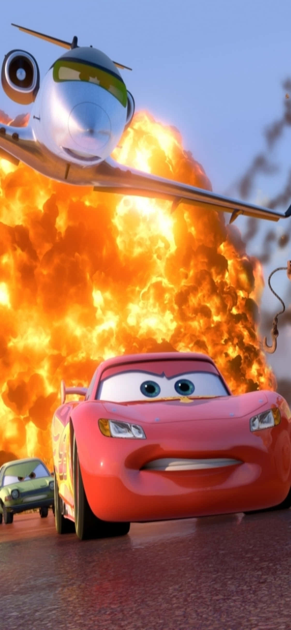 Lightning McQueen, Spioenvliegtuig iPhone X Motors Agtergrond Muurpapier