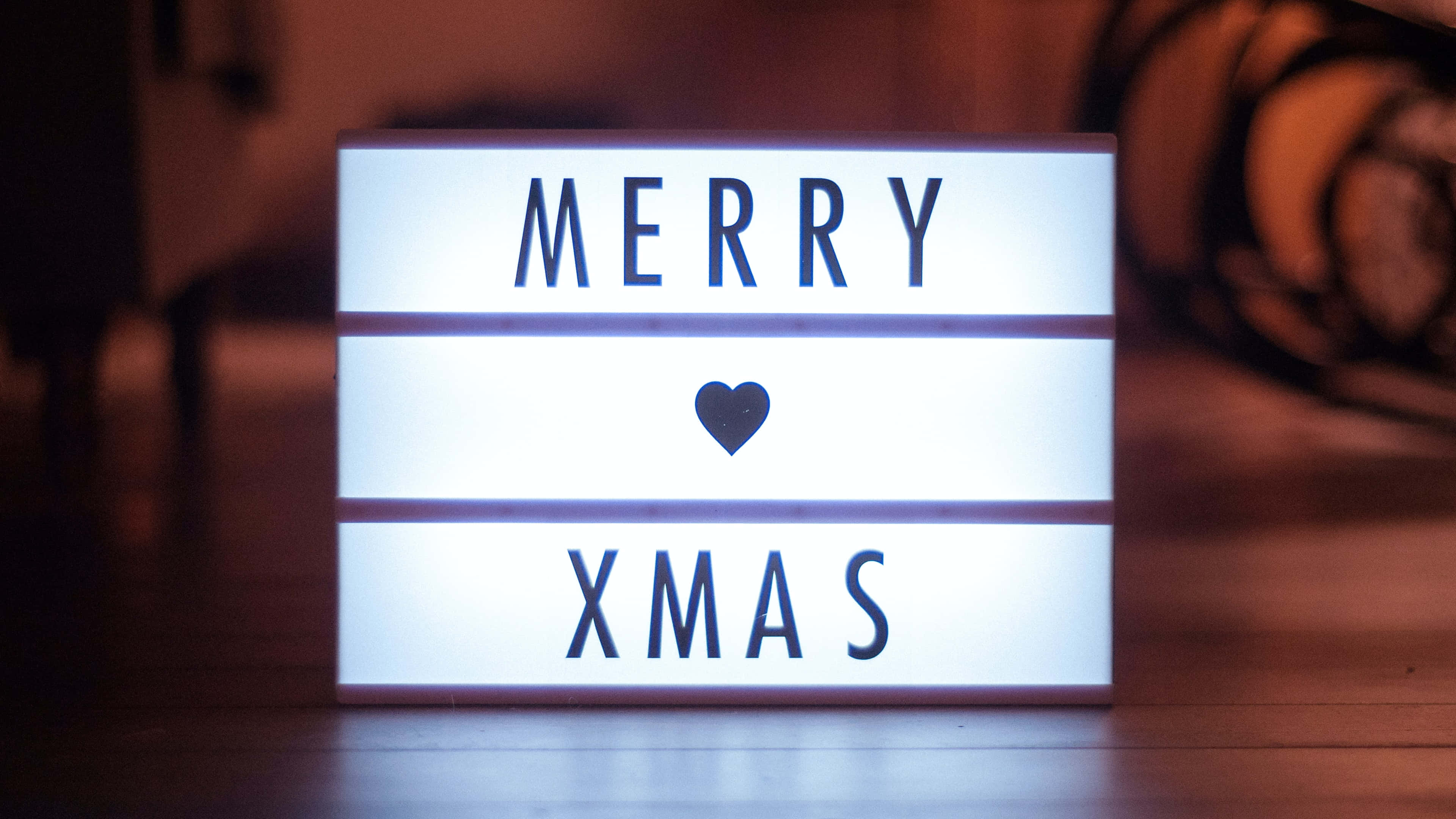 Ligkas met Merry Xmas-agtergrond Muurpapier