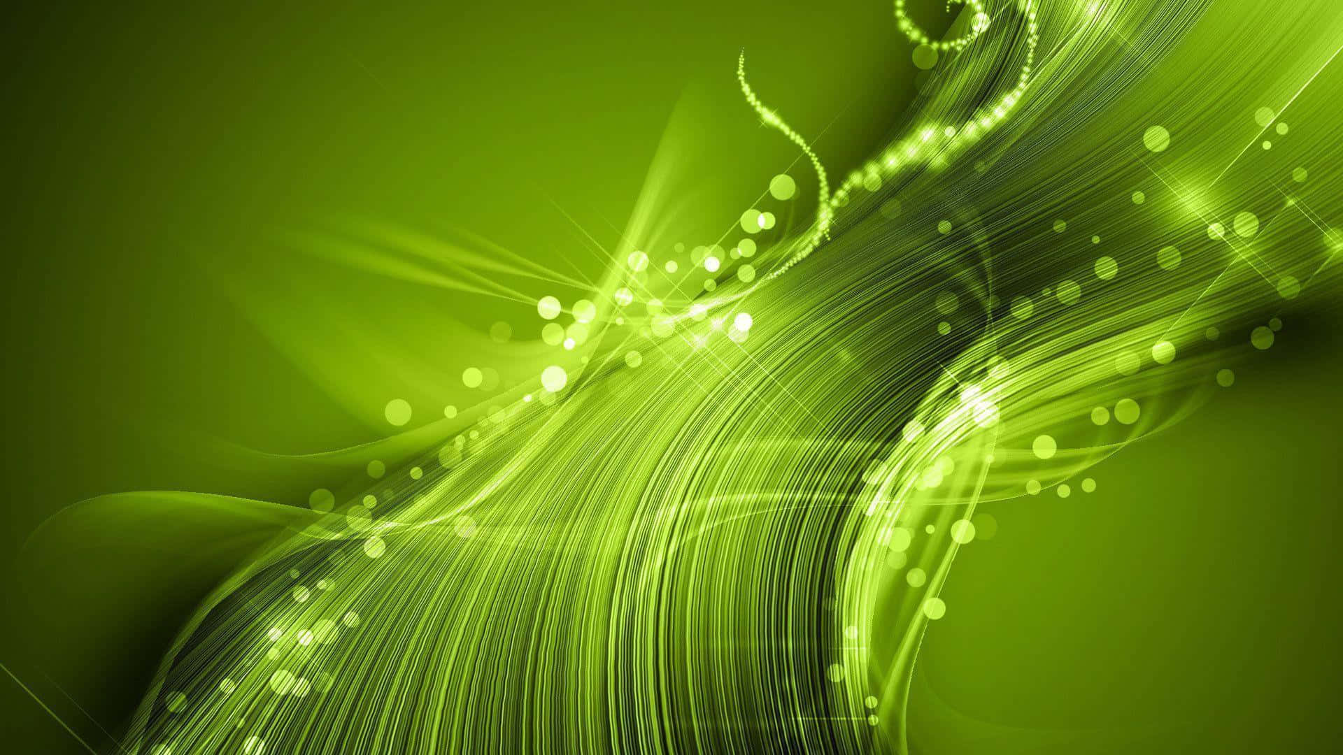 Ligte Groen Golwe, Draaie en Bokeh-agtergrond Muurpapier