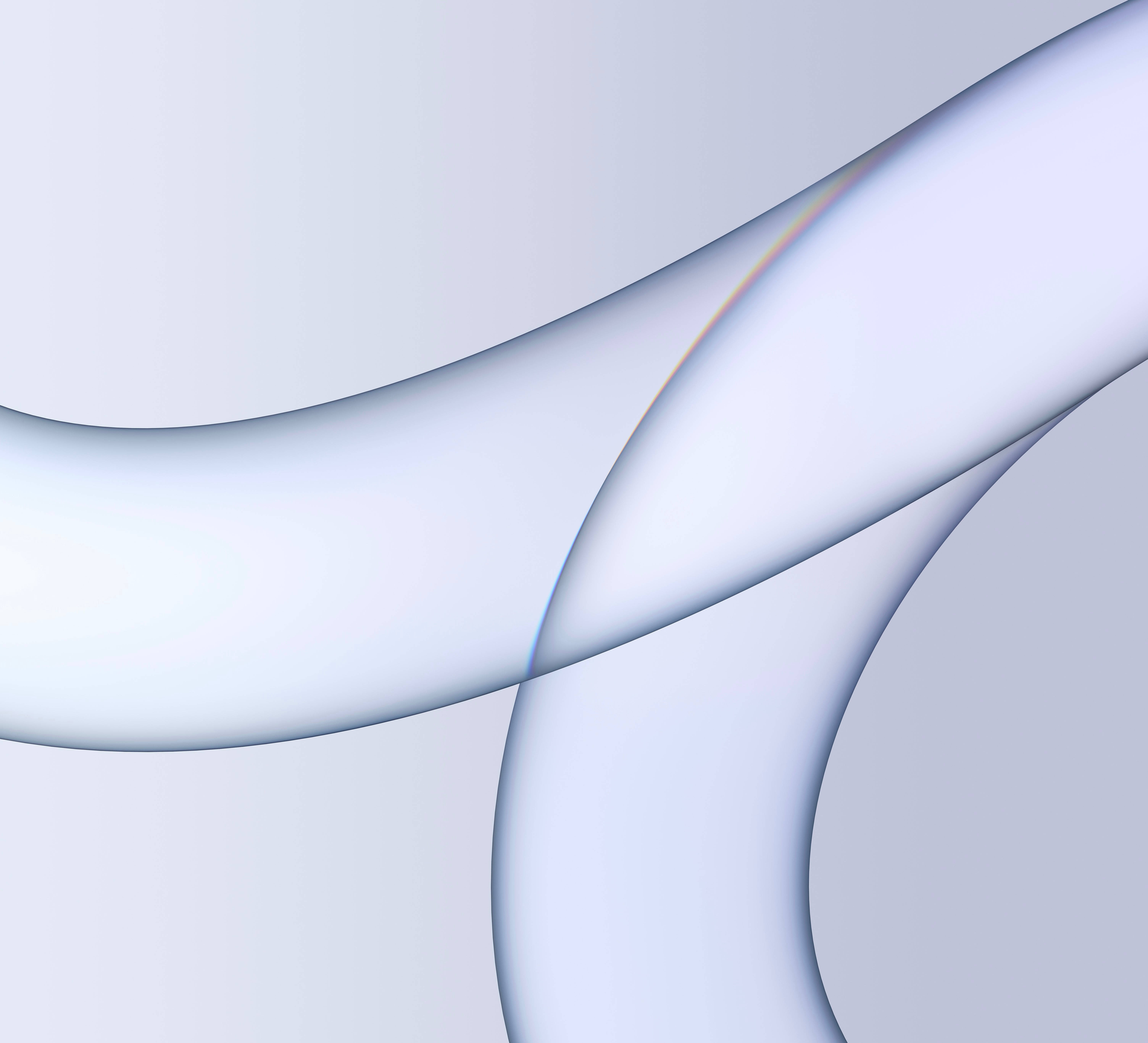 Ligte Silwer Agtergrond met Lyne iMac 4K Muurpapier